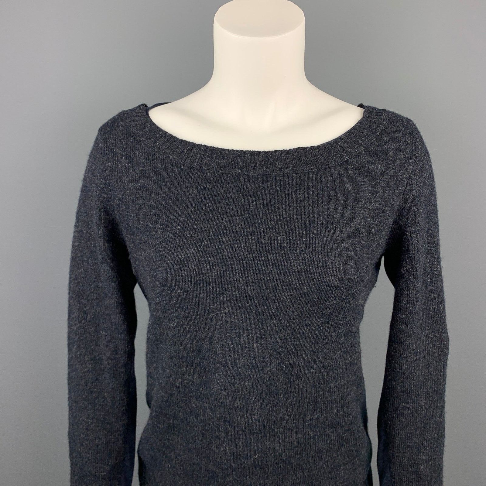 INHABIT INHABIT Size S Navy Knitted Wool Blend Layered Pullover Size S / US 4 / IT 40 - 2 Thumbnail