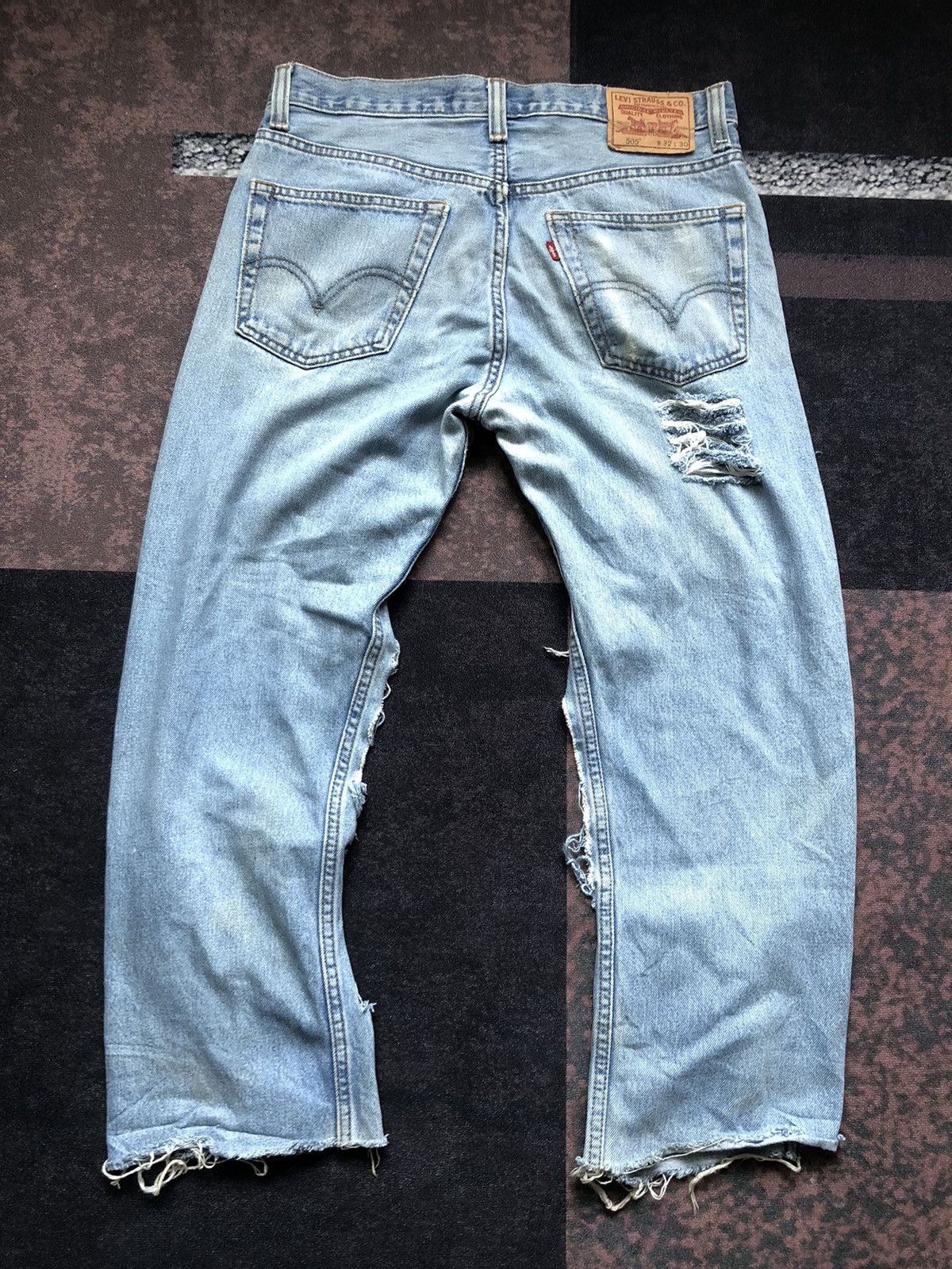 Levi's Vintage Levi's 505 Ripped Jeans Hip Hop Style Size US 34 / EU 50 - 5 Thumbnail