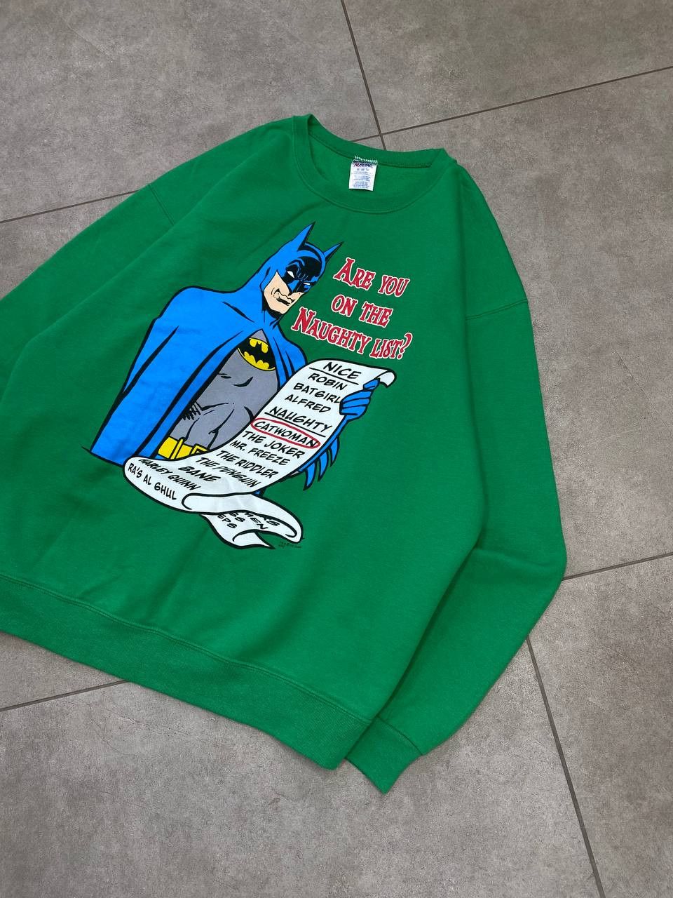 DC Comics Vintage DC Comics Batman Naughty list 2000s Promo Sweatshirt Size US XL / EU 56 / 4 - 5 Thumbnail
