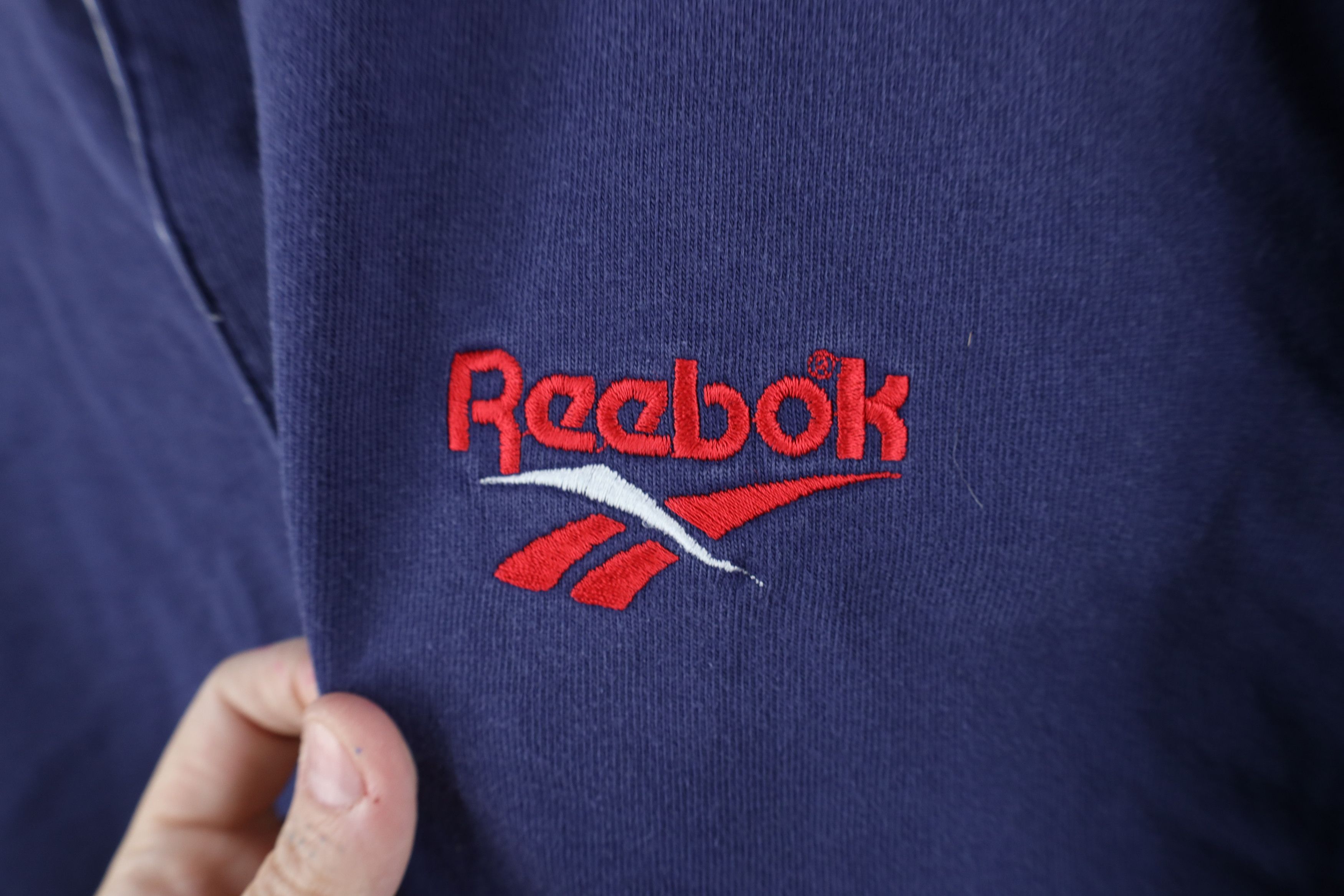 Reebok × Vintage Vintage 90s Reebok Spell Heavyweight Rugby Polo Shirt Blue Size US XL / EU 56 / 4 - 5 Thumbnail
