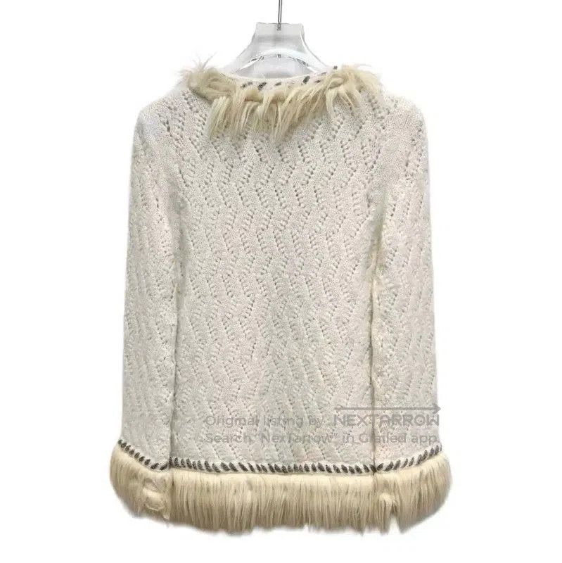 Chanel Chanel Off-White Cotton Blend Women's Jacket . Size S / US 4 / IT 40 - 2 Thumbnail
