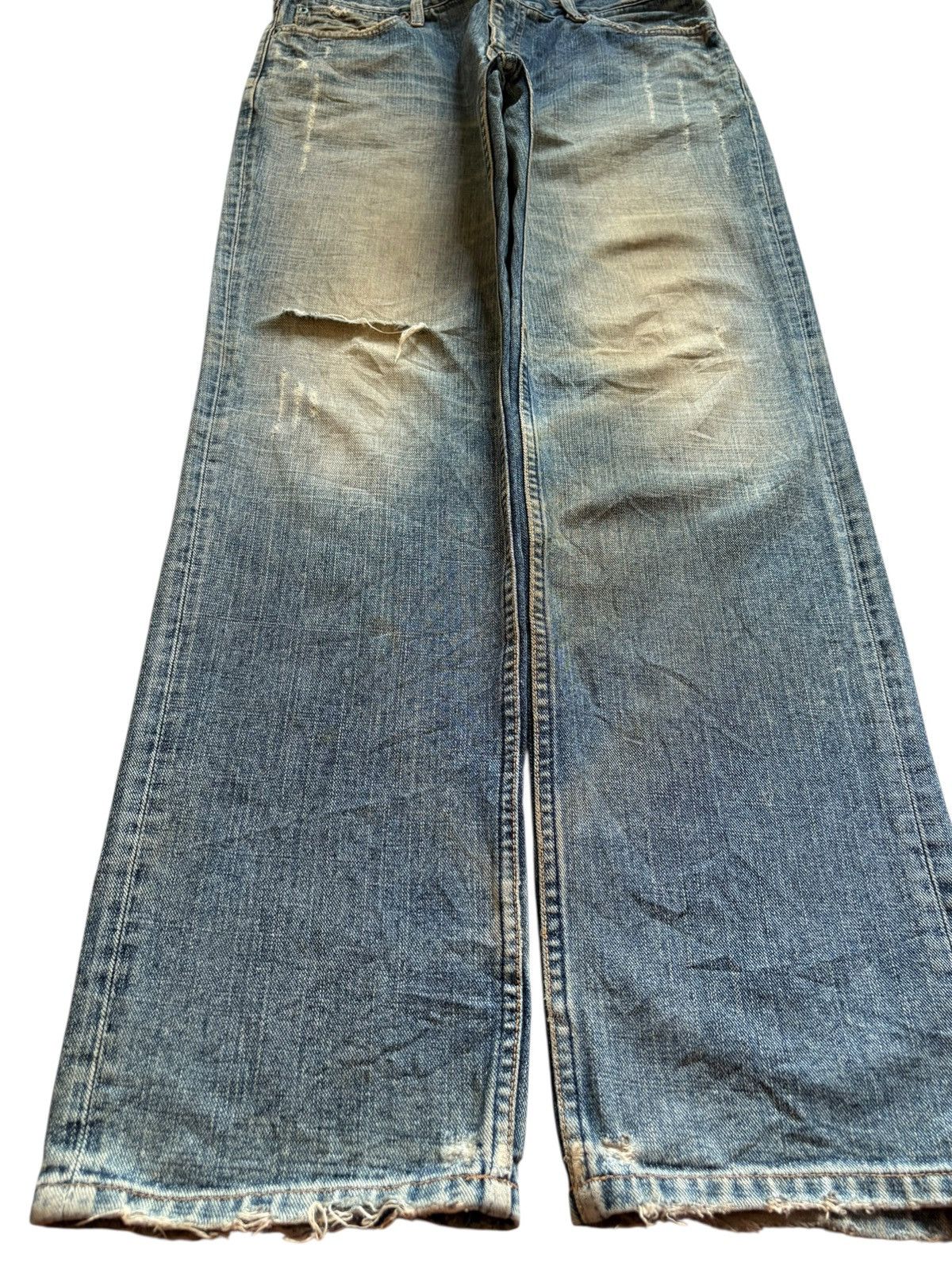 Levi's × Levi's Vintage Clothing Vintage 90s Levis 533 Mud Distressed Loose Baggy Jeans Size US 34 / EU 50 - 6 Thumbnail