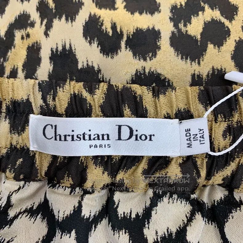Dior Dior Brown leopard print drawstring casual short skirt ski Size 42" / US 20 - 5 Thumbnail