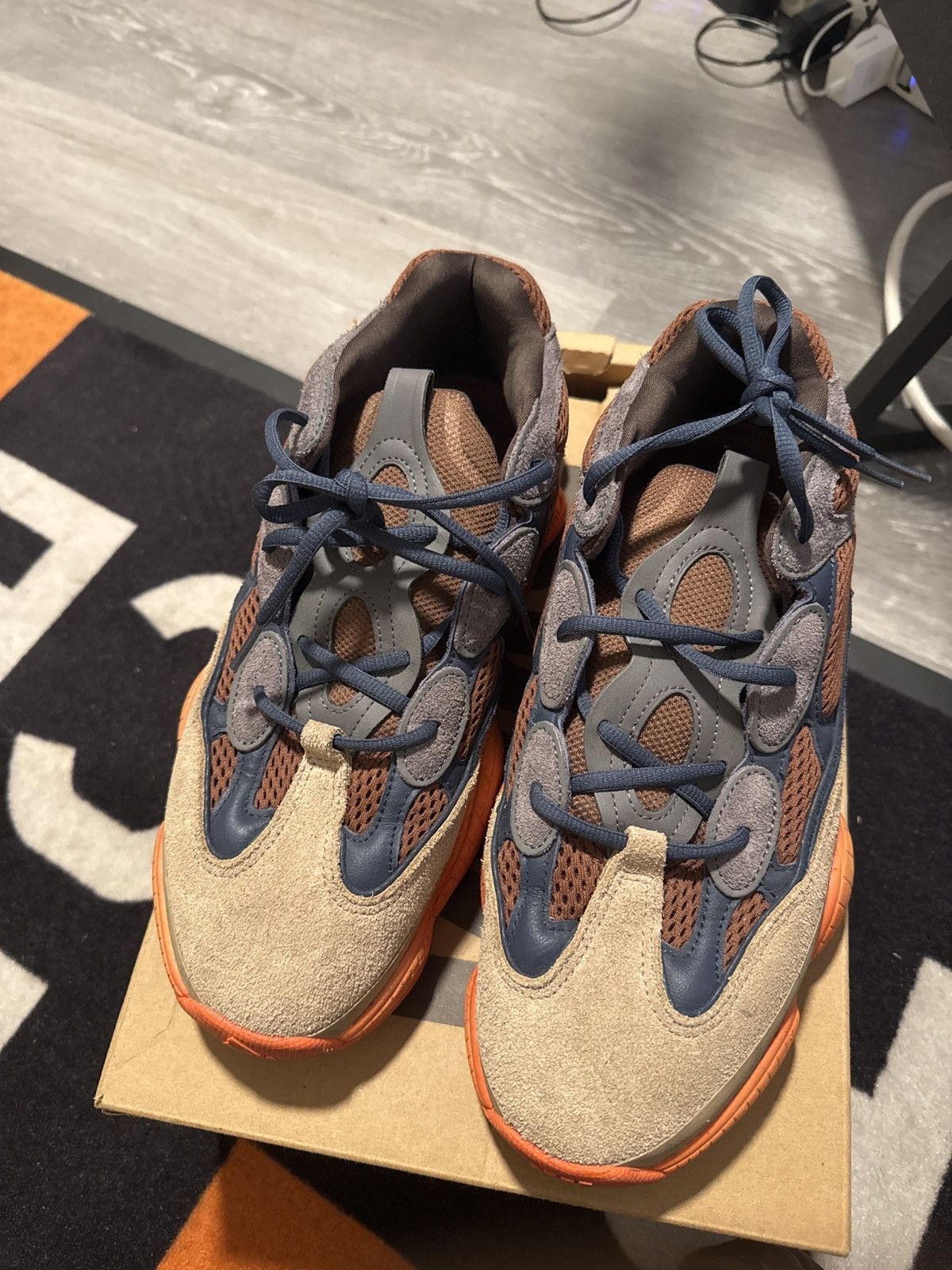 Adidas Yeezy 500 “enflame” Size US 11.5 / EU 44-45 - 7 Thumbnail