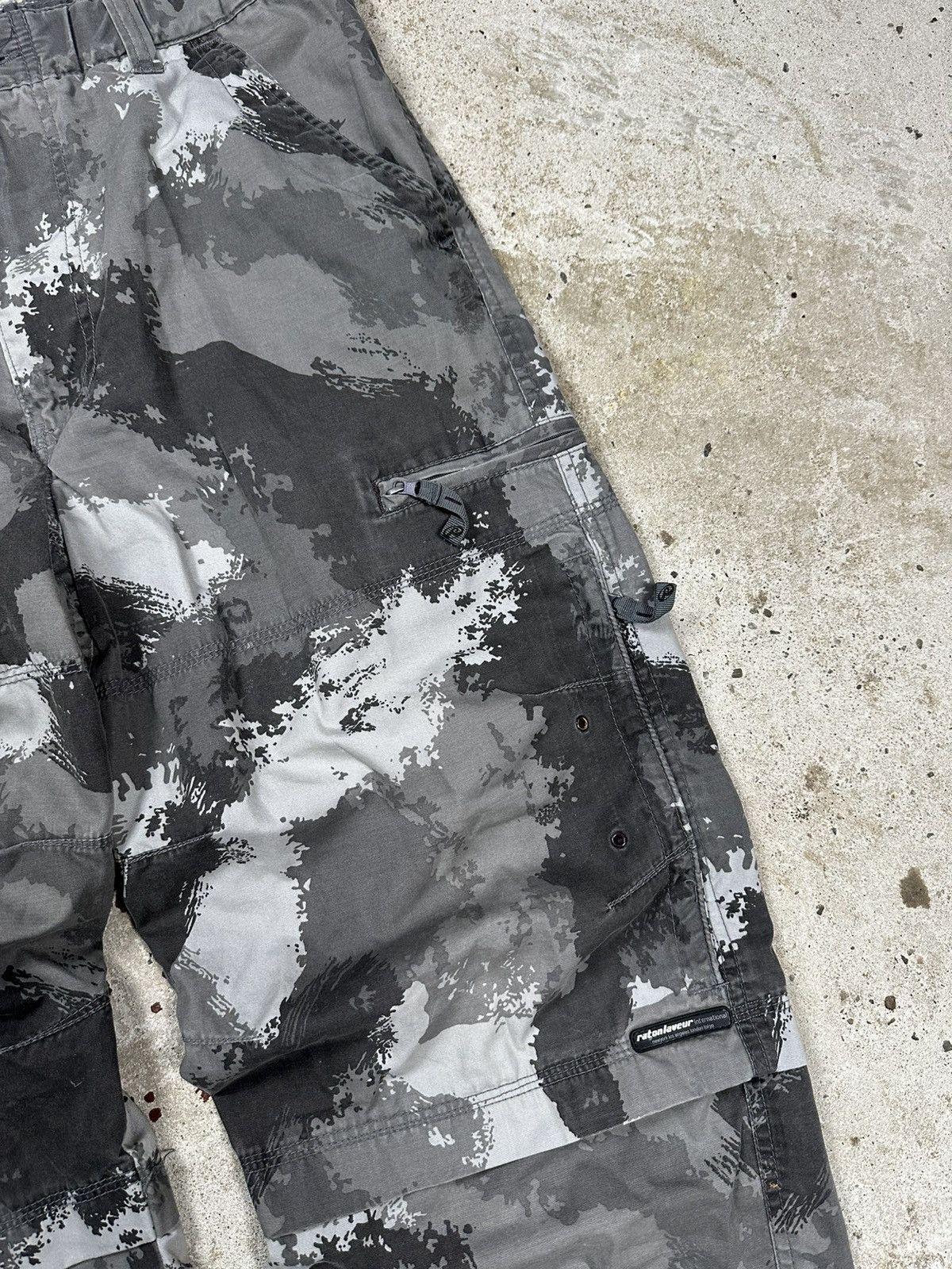 Japanese Brand Raton Laveur Japanese Gray Camo Baggy Cargo Pants Size US 32 / EU 48 - 6 Thumbnail
