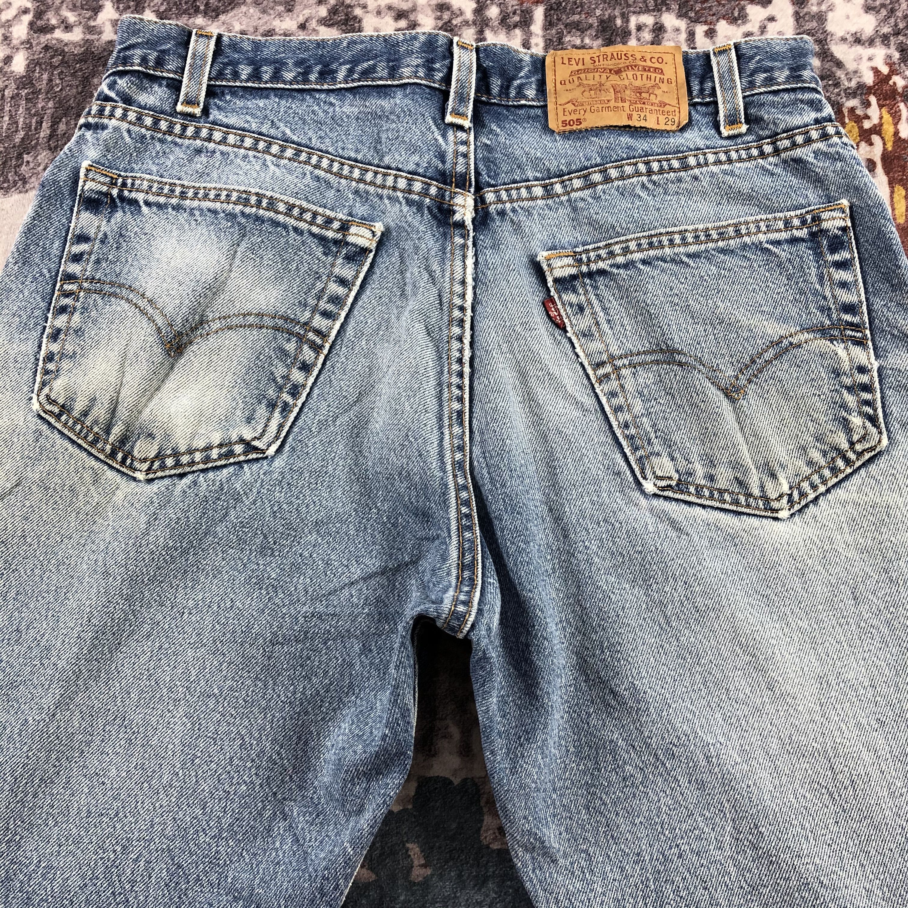 Levi's × Vintage Vintage 90s Blue Wash Levis 505 Jeans-JM3084 Size US 33 - 6 Thumbnail