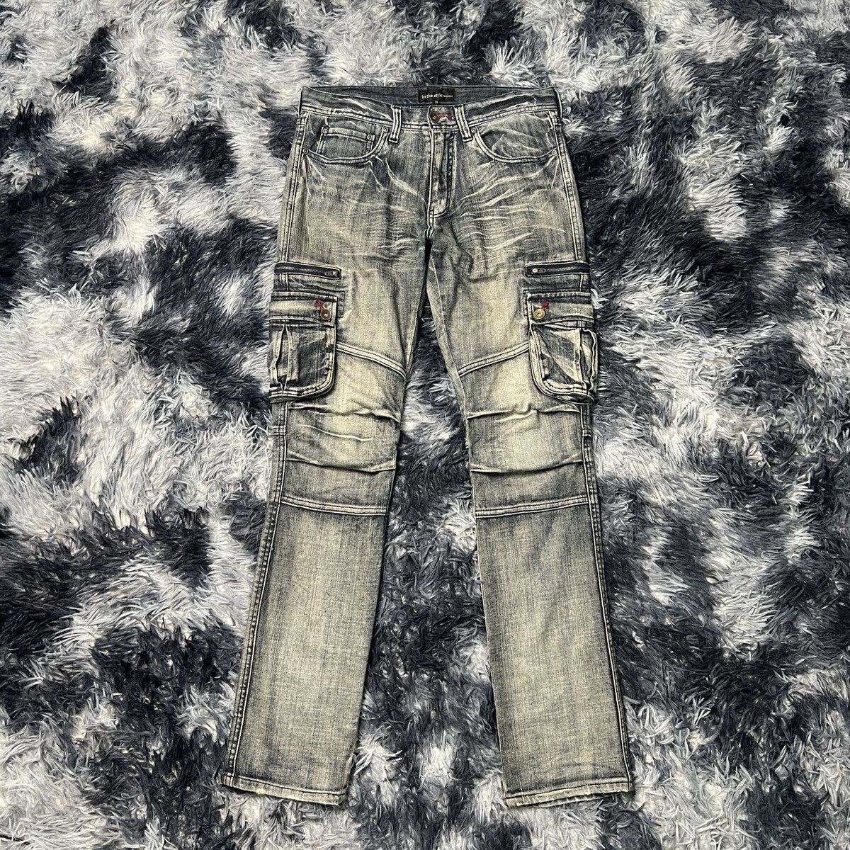 In The Attic In The Attic Homme Japanese Brand Denim Cargo Pants Size US 31 - 1 Thumbnail