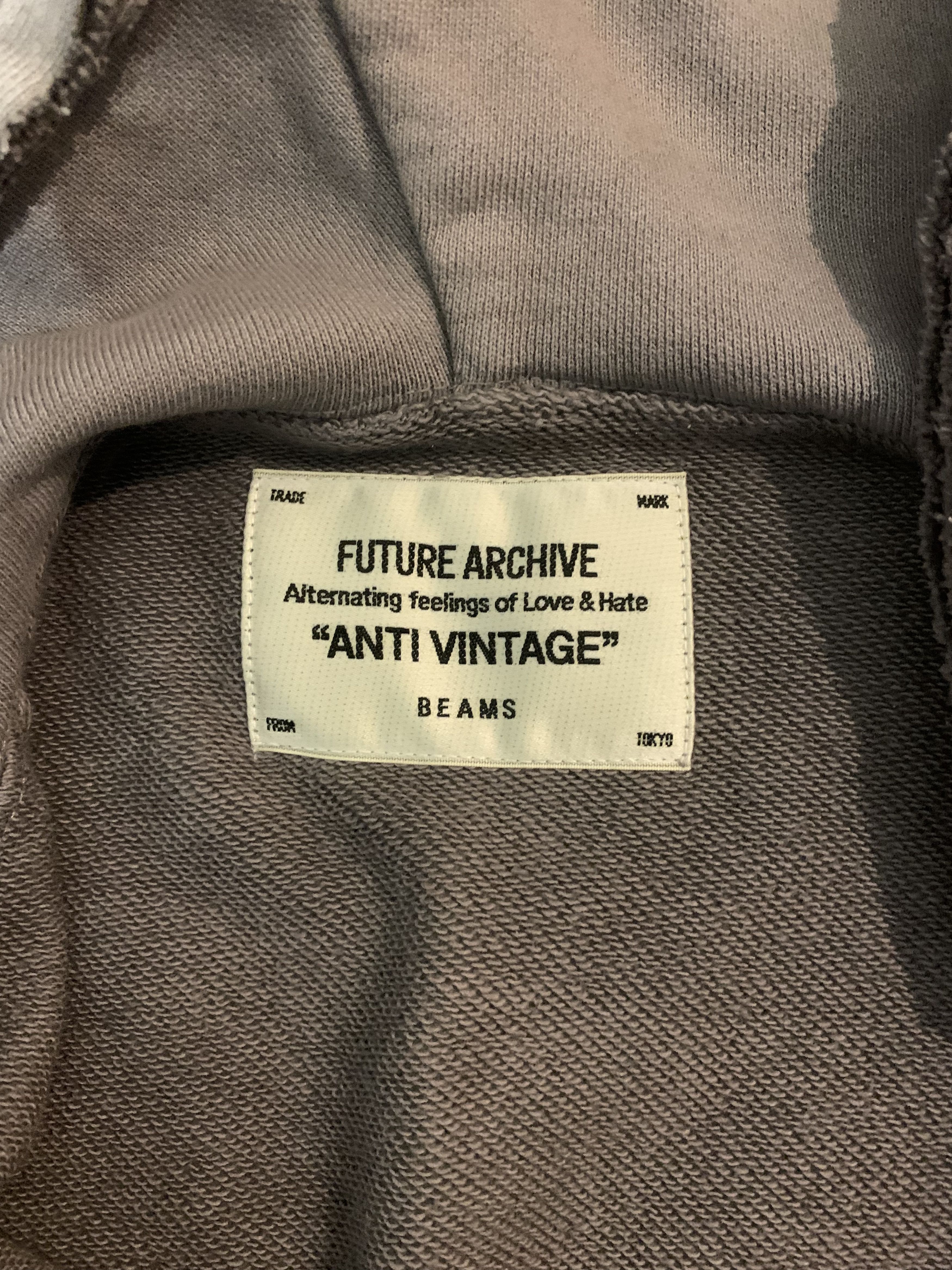 Beams Japan Beams future archive anti vintage Japan exclusive zip hoodie Size US M / EU 48-50 / 2 - 2 Thumbnail