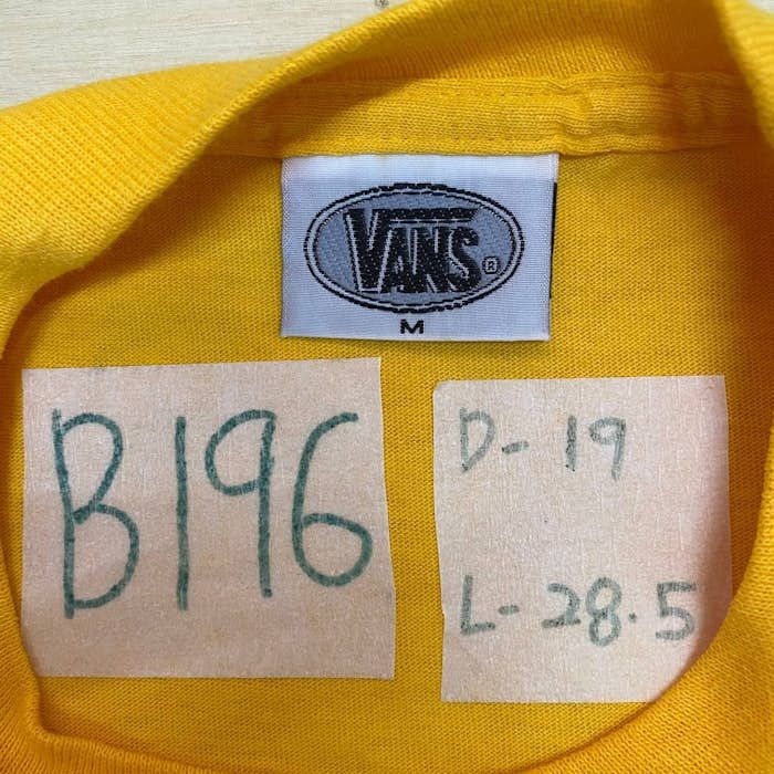 Santa Cruz Skateboards × Vans × Vintage B196 VTG VANS 90s SINGLE STICH SKATE TEE Size US M / EU 48-50 / 2 - 5 Thumbnail