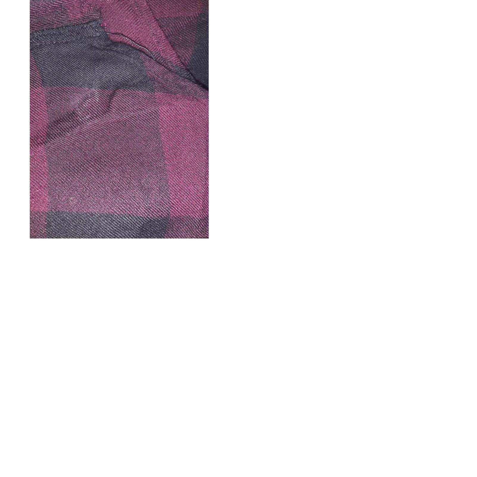 Vintage Rock & Republic Womens Purple Black Plaid Roll Sleeve Button-Up Shirt S-7155 Womens Short Sleeve? Size S / US 4 / IT 40 - 9 Thumbnail