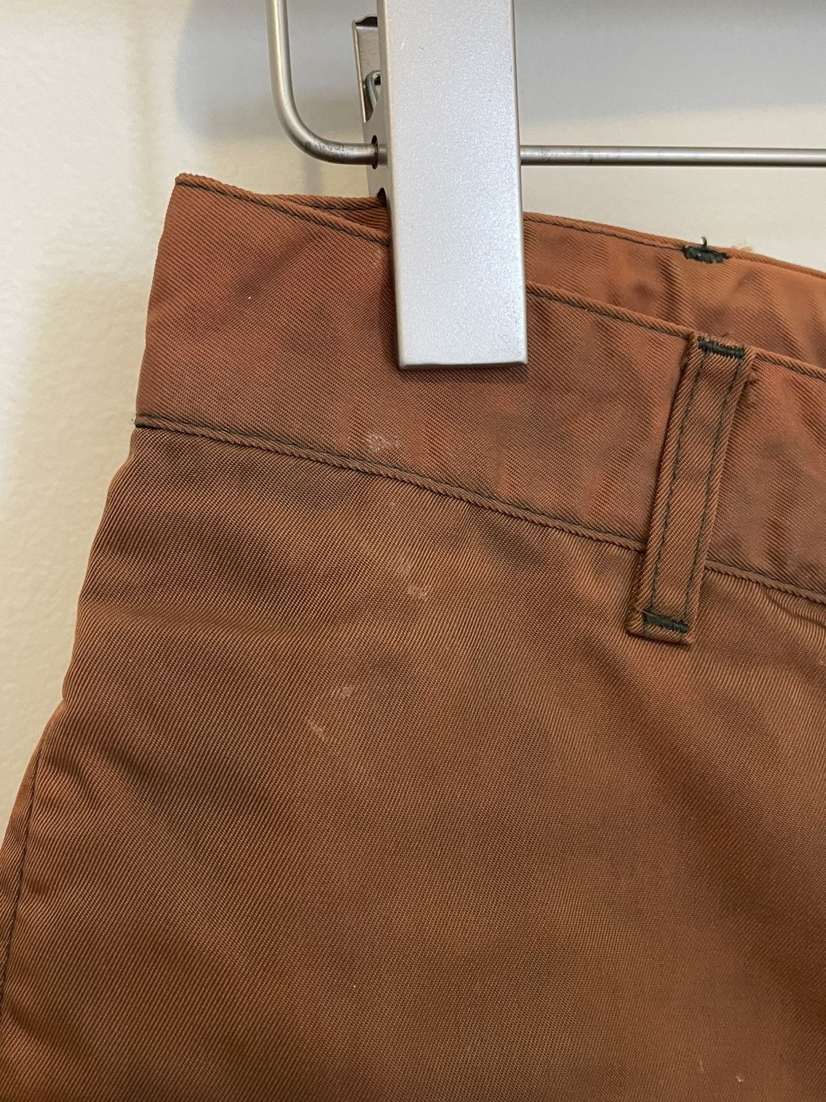 Helmut Lang 1996 Burnt Orange Nylon Stripe Trousers Size US 30 / EU 46 - 4 Thumbnail