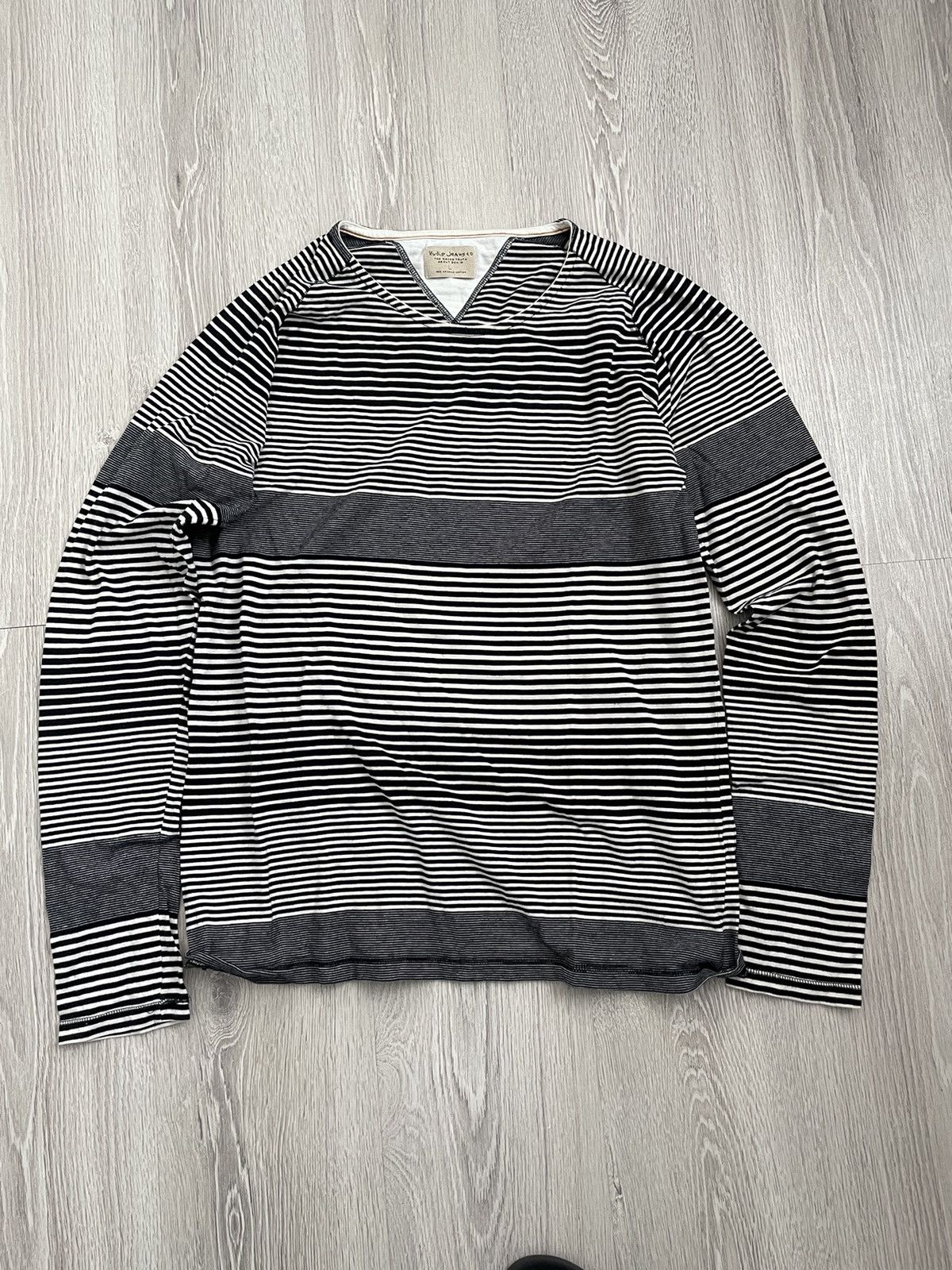 Nudie Jeans Y2K Striped Lightweight Sweatshirt Opium Trap Size US L / EU 52-54 / 3 - 1 Thumbnail