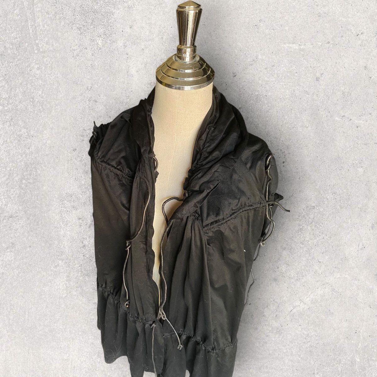 Vintage Vintage 90’s Yohji Yamamoto Leather Shrunken Cotton Vest Size S / US 4 / IT 40 - 3 Thumbnail