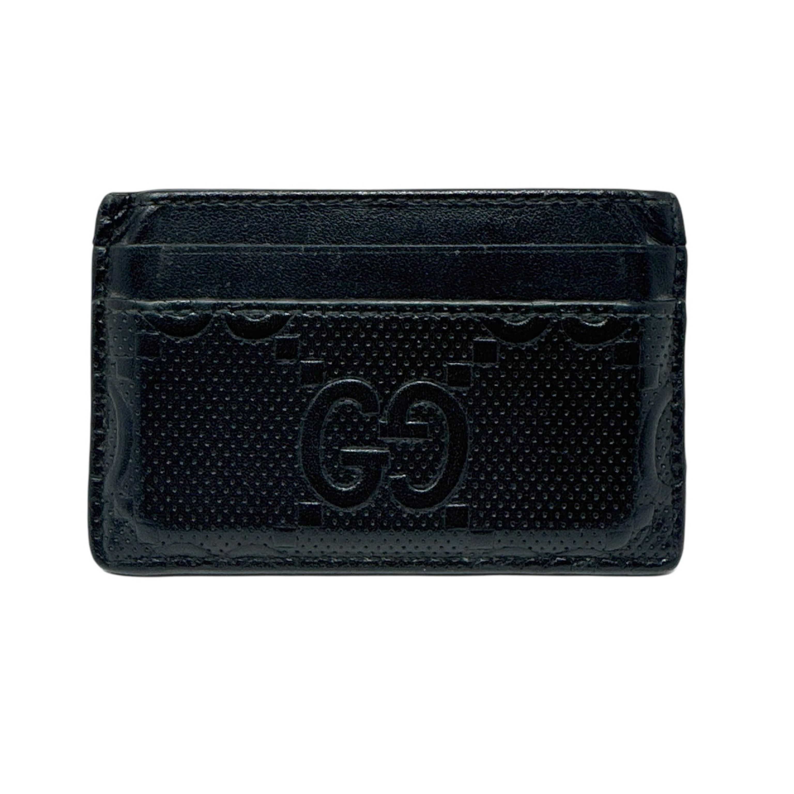 Gucci Gucci Jumbo GG Embossed Leather Card Holder Size ONE SIZE - 1 Thumbnail