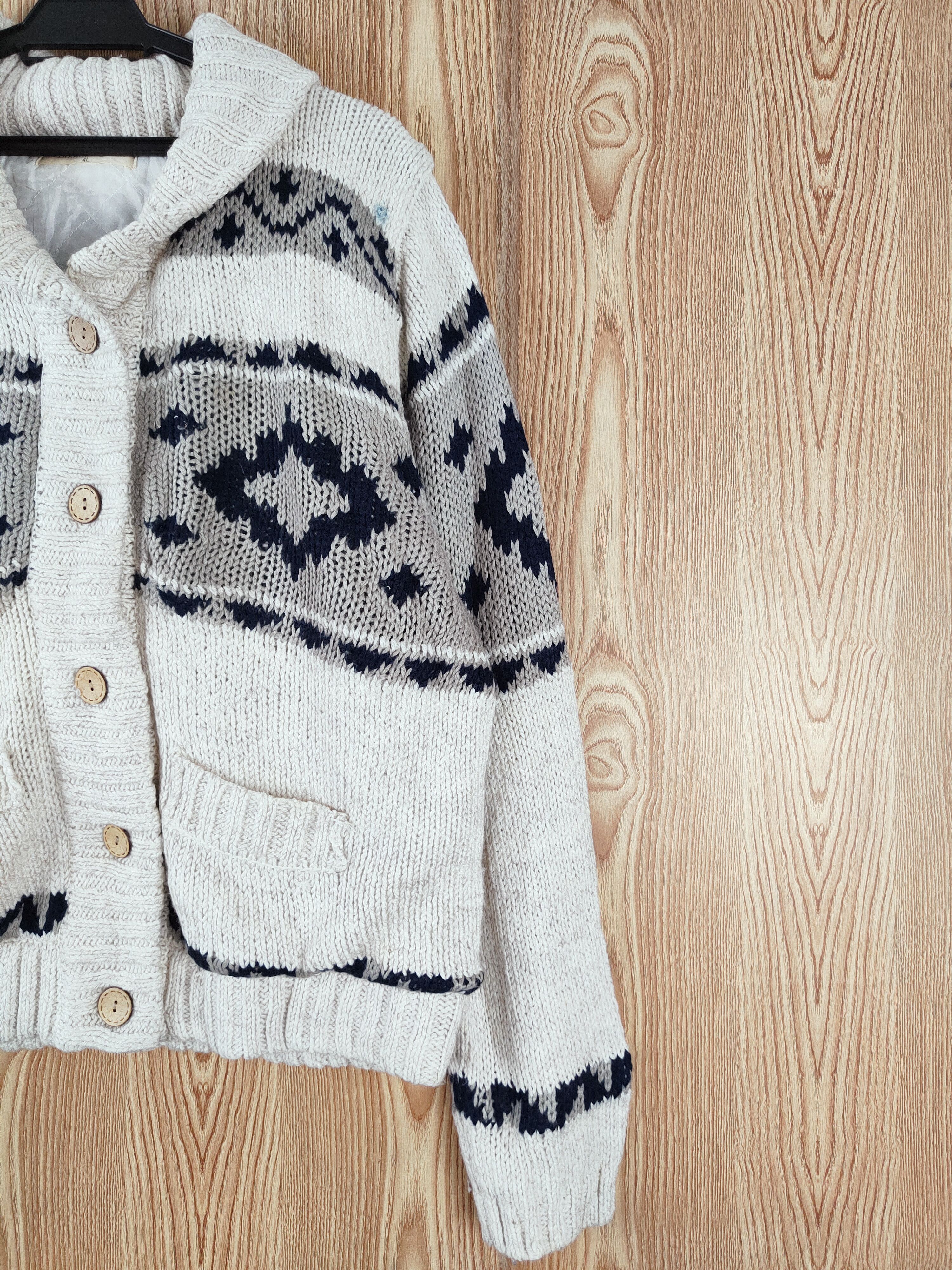 Japanese Brand Strange Heaven Cream Knitwear Cardigan #W425 Size US L / EU 52-54 / 3 - 5 Thumbnail