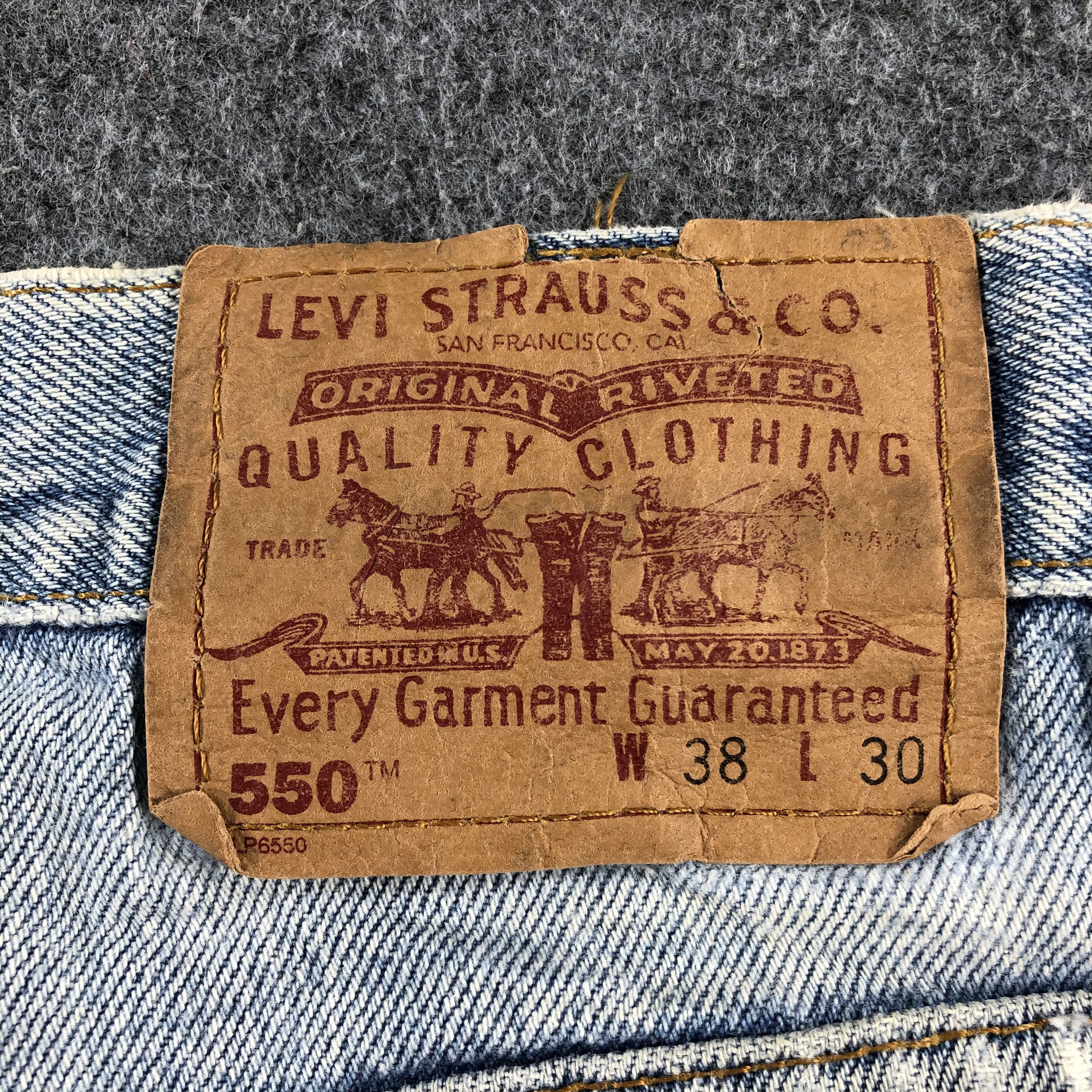 Levi's 90s Vintage Blue Wash Levis 550 Jeans-J2368 Size US 38 / EU 54 - 5 Thumbnail