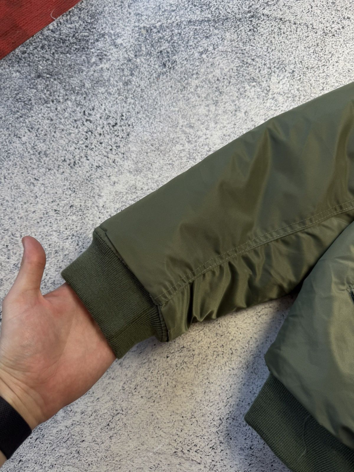 Alpha Industries Vintage Green Reversible Bomber Jacket MA1 Made in USA Size US XL / EU 56 / 4 - 13 Thumbnail
