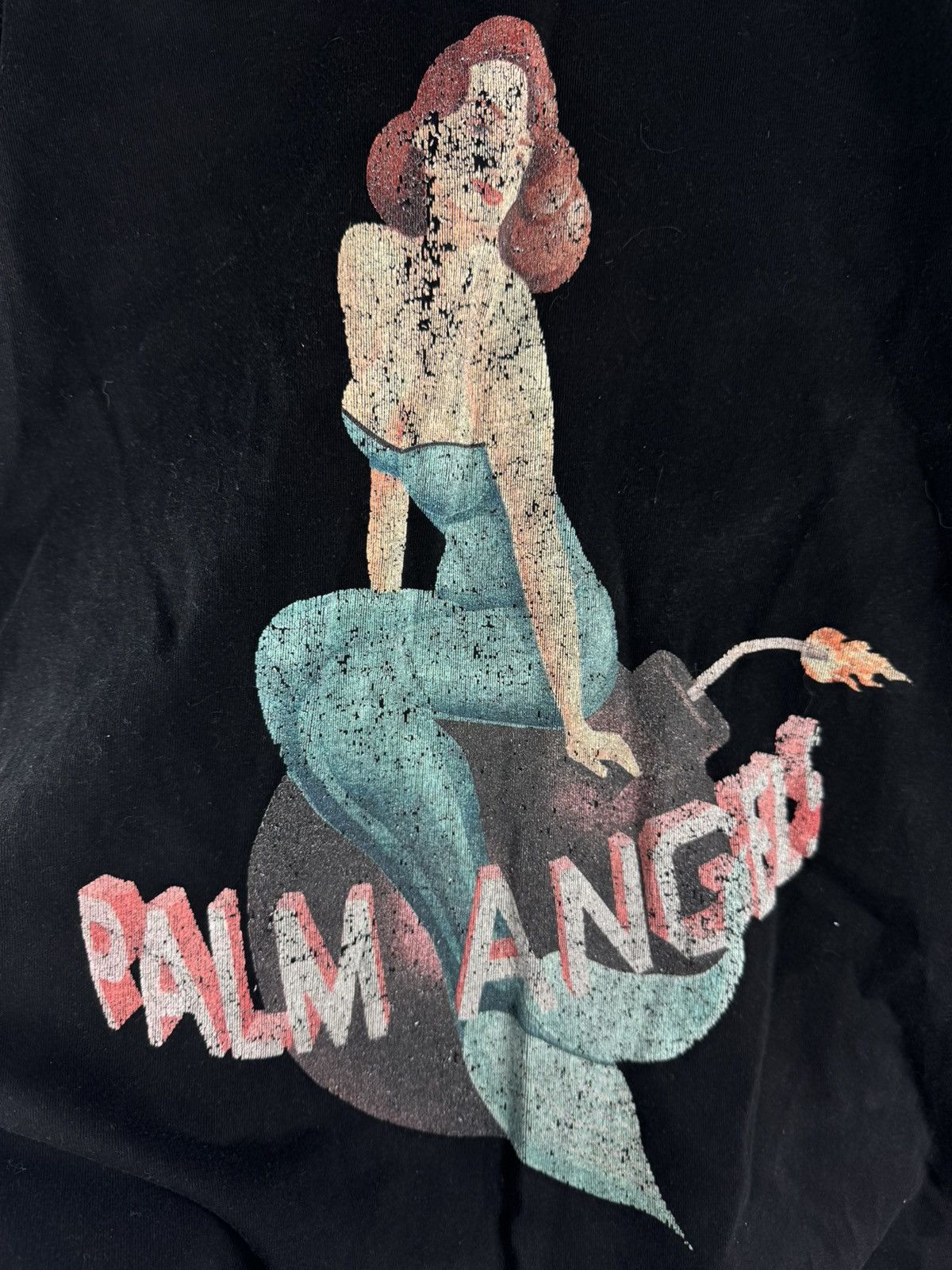 Palm Angels Palm Angels Mermaid Logo Oversized T-Shirt Women’s Black Size L / US 10 / IT 46 - 3 Thumbnail