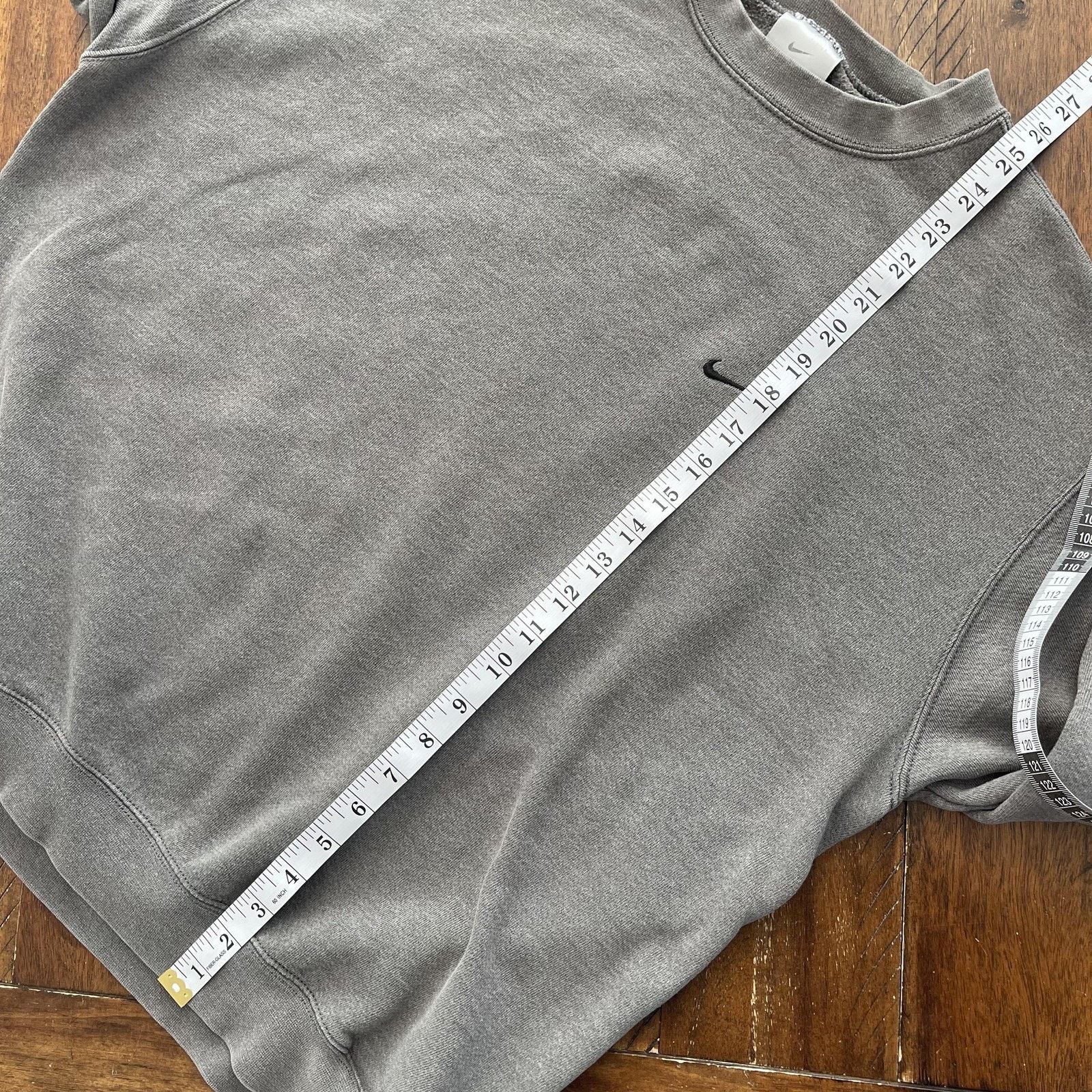 Nike Vtg Nike Sweatshirt Mens Large Gray Fleece Small Swoosh Size US L / EU 52-54 / 3 - 8 Thumbnail