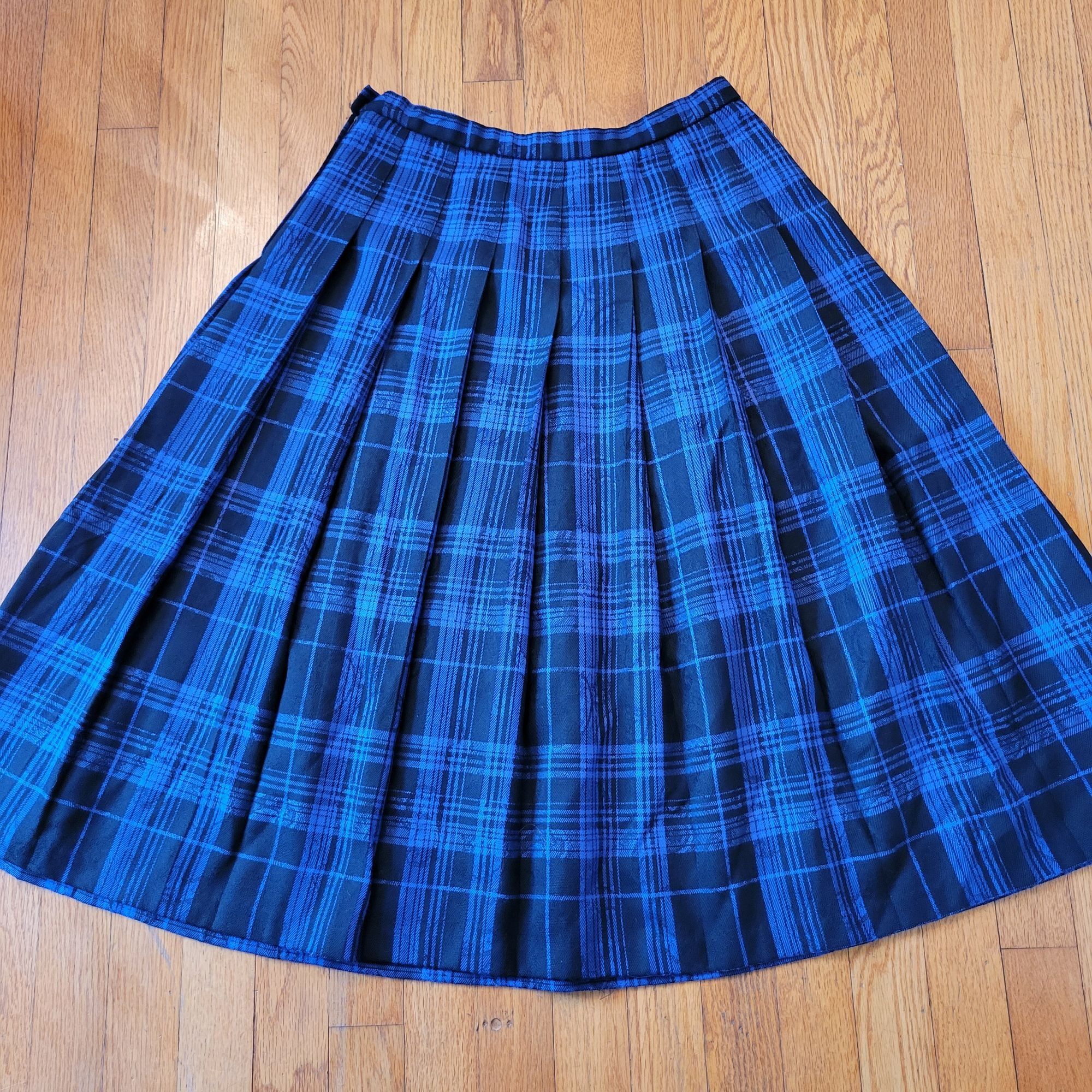 Pendleton Pendleton Purple Black Plaid Wool Pleated Skirt 12 School Gi Size 34" / US 12 / IT 48 - 4 Thumbnail
