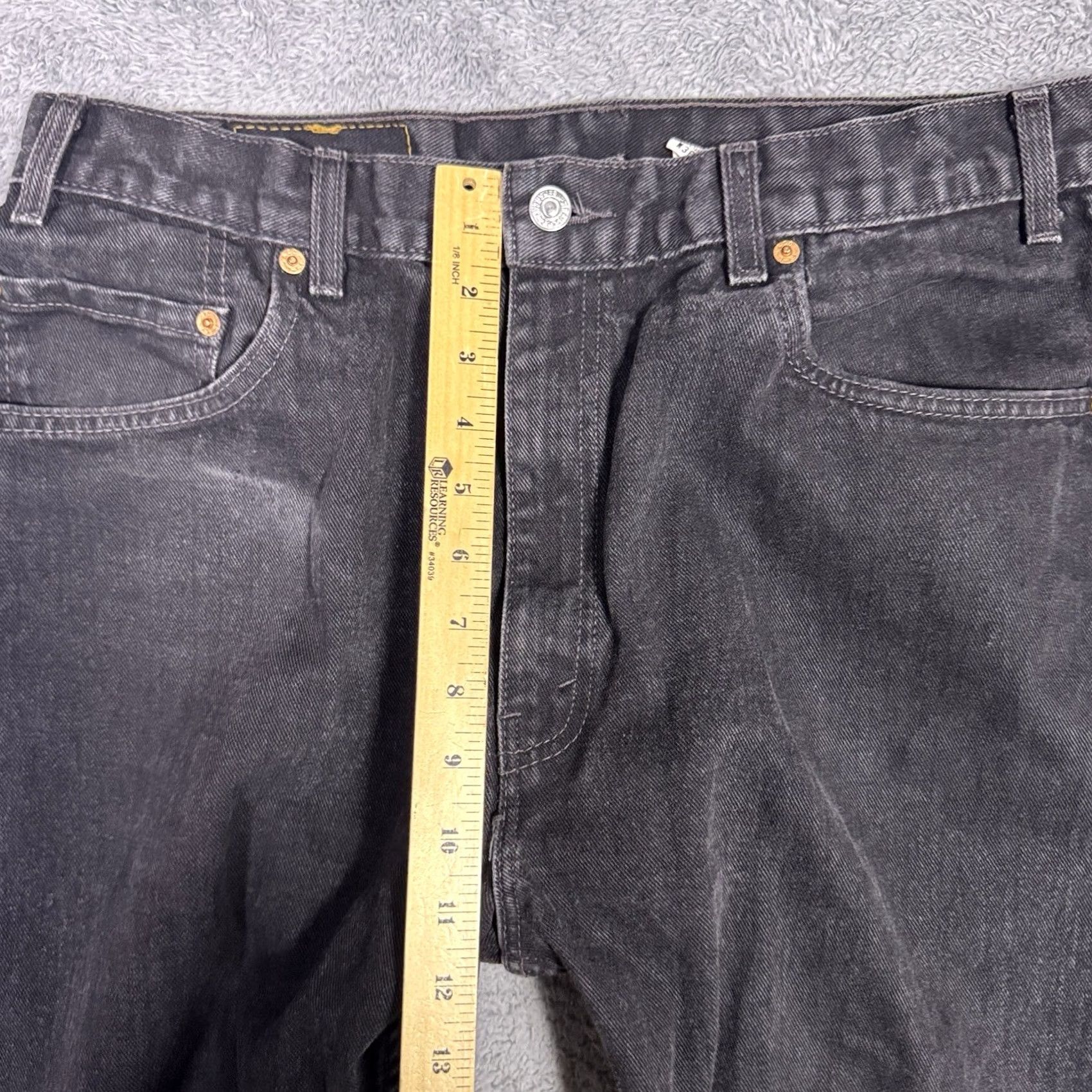 Levi's VINTAGE Levi's 505 Jeans Men 34x31 Straight Black Bat Wing Y2K 90s Paper Tag Red Tab 80s Mens Jeans Size US 34 / EU 50 - 6 Thumbnail