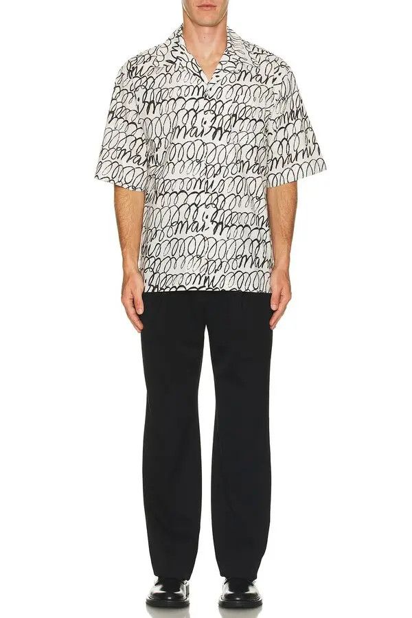 Marni o1w1db11125 Short Sleeve Shirt in White Size US M / EU 48-50 / 2 - 4 Thumbnail