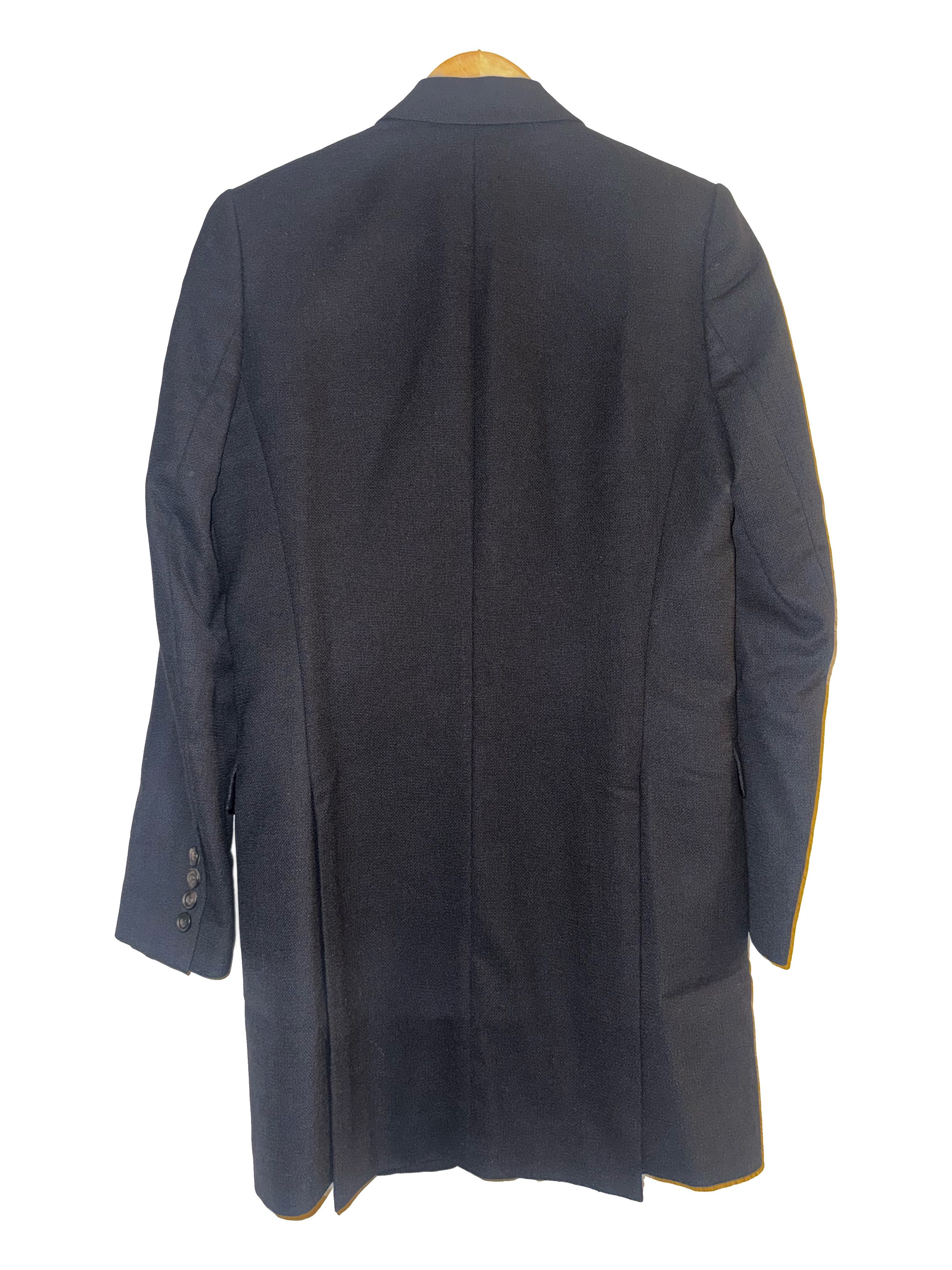 ato ato Long Tailored Jacket, Chesterfield Coat, Single-Breasted Size 44R - 4 Thumbnail