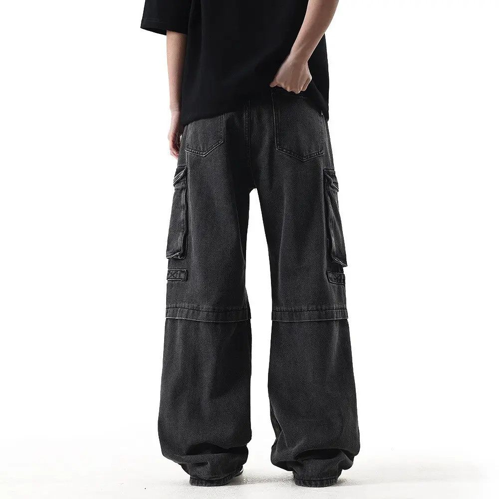 Japanese Brand × Jean Black Cargo Denim Jeans Size US 32 / EU 48 - 2 Thumbnail