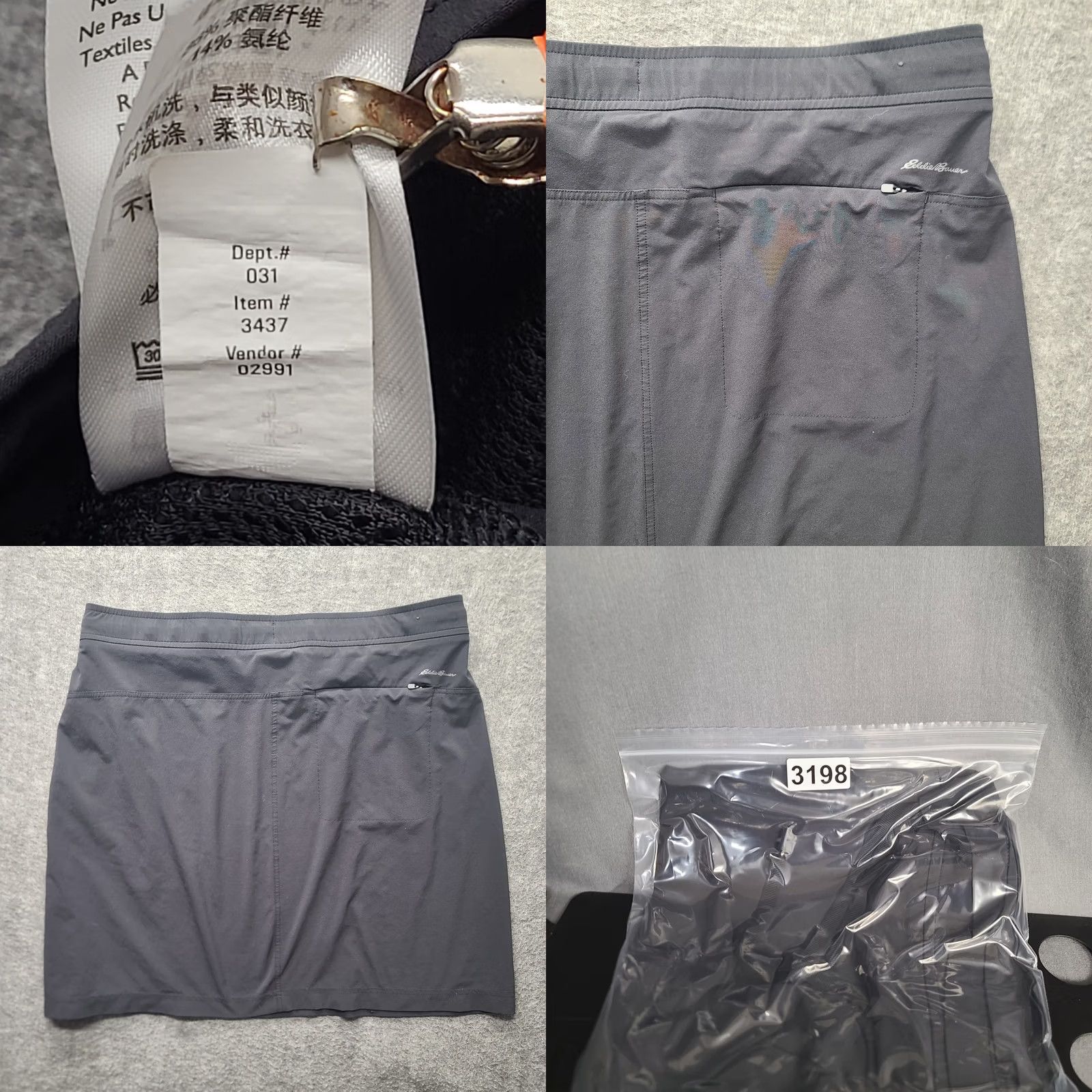 Eddie Bauer Eddie Bauer Travex Skirt Womens L Aster Regular Fit Quick Dry Lightweight Pockets A-Line Black Size 36" / US 14 / IT 50 - 8 Thumbnail
