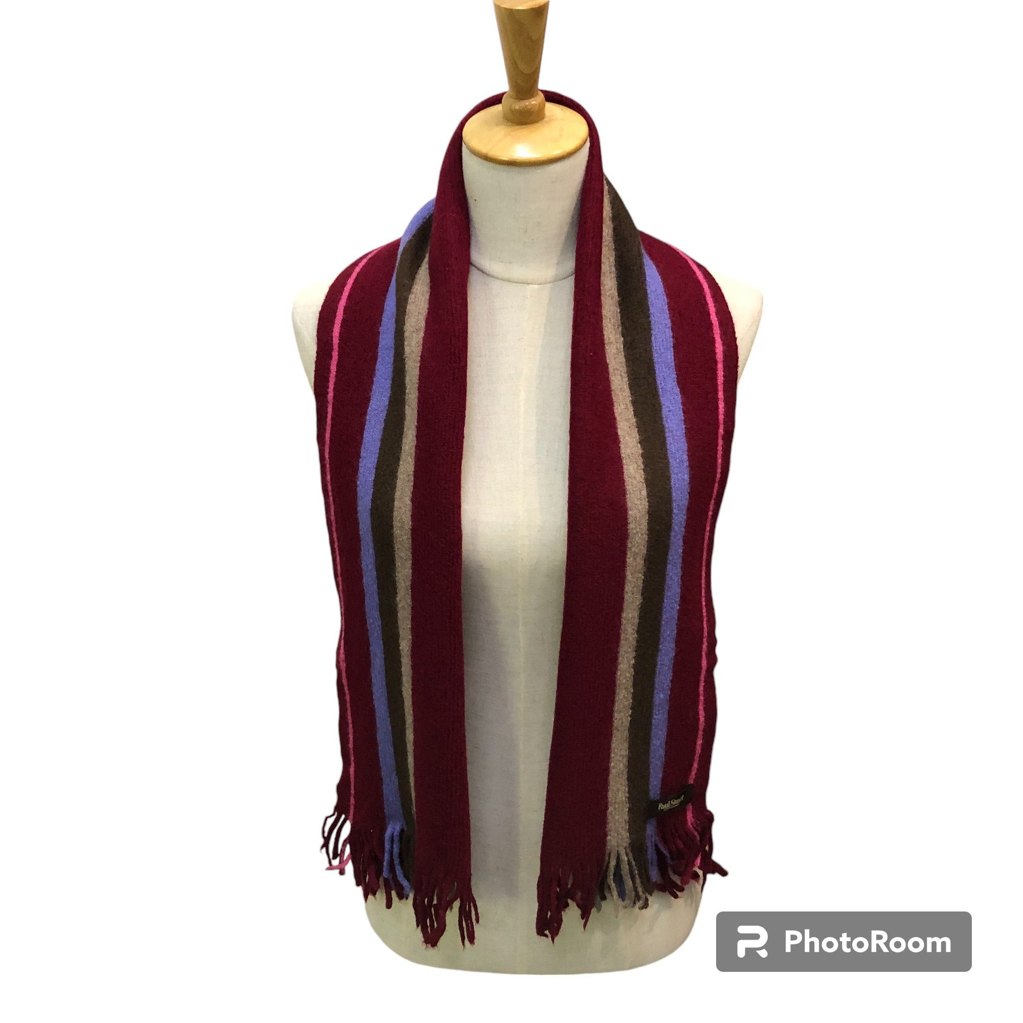 Paul Stuart Paul Stuart Wool Scarf Muffler V2829 Size ONE SIZE - 1 Thumbnail