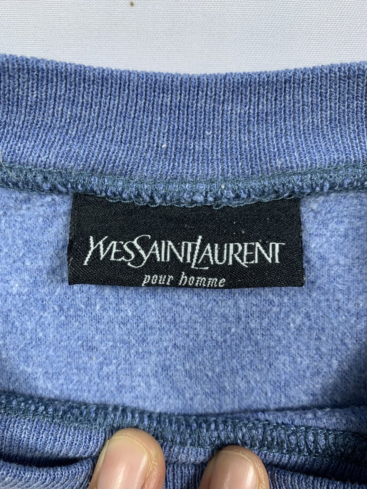 Vintage × Yves Saint Laurent Vintage YSL Logo Croppet YvesSaintLaurent Sweatshirt Size US M / EU 48-50 / 2 - 4 Thumbnail