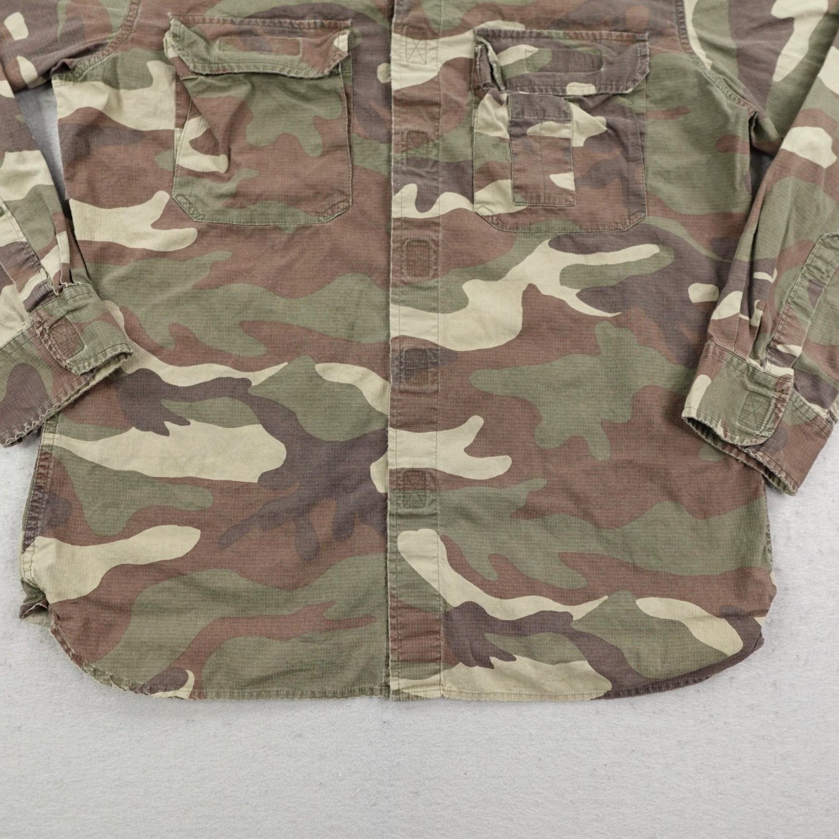 Gap VINTAGE Gap Shirt Mens Medium Green Camouflage Ripstop Hook Loop Military Field Outdoor Size US M / EU 48-50 / 2 - 3 Thumbnail