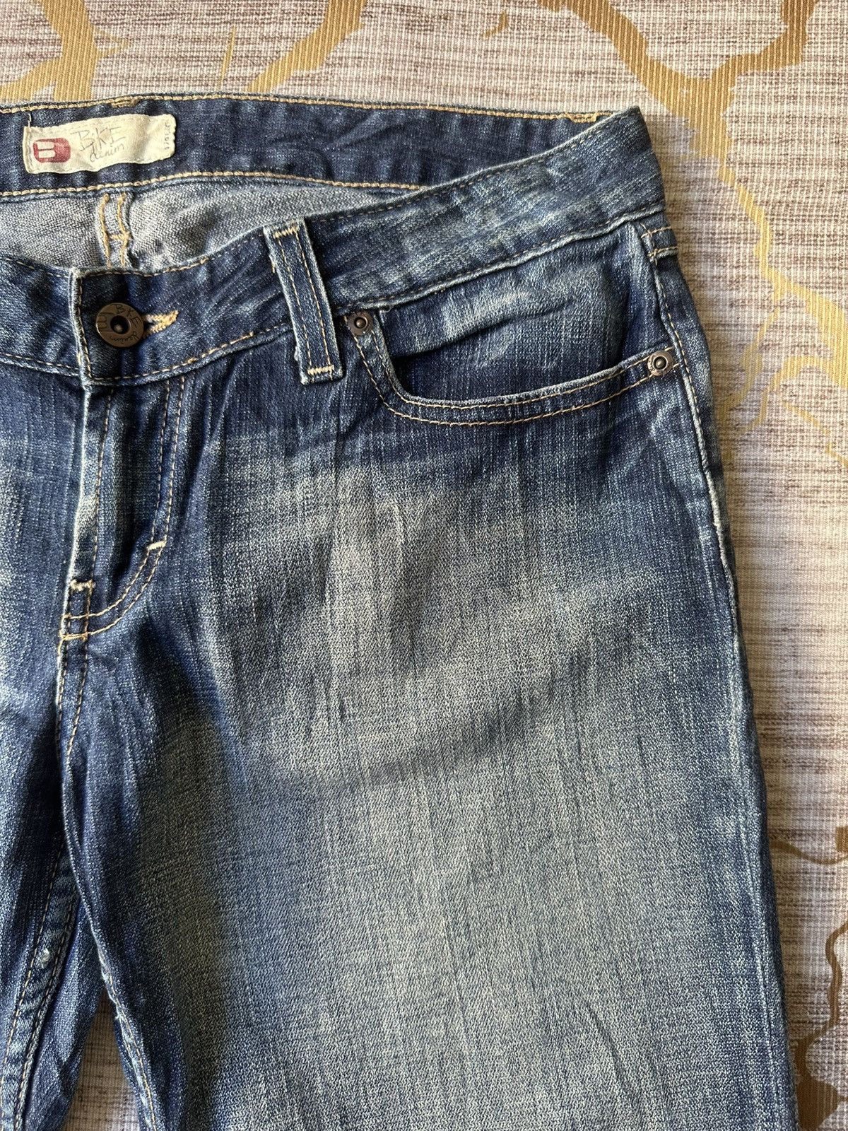 Japanese Brand FLARE Bike Denim Distressed Low Rise Jeans Size US 32 / EU 48 - 11 Thumbnail
