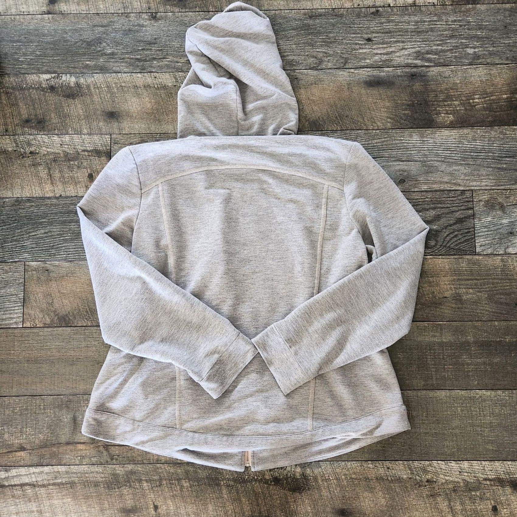 Vintage Chico’s Zenergy Gray Full Zip Up Jacket With Hood Hoodie Front Pockets - Size 3 Women Jacket Mid-Length Gray Mens? Size XS / US 0-2 / IT 36-38 - 4 Thumbnail