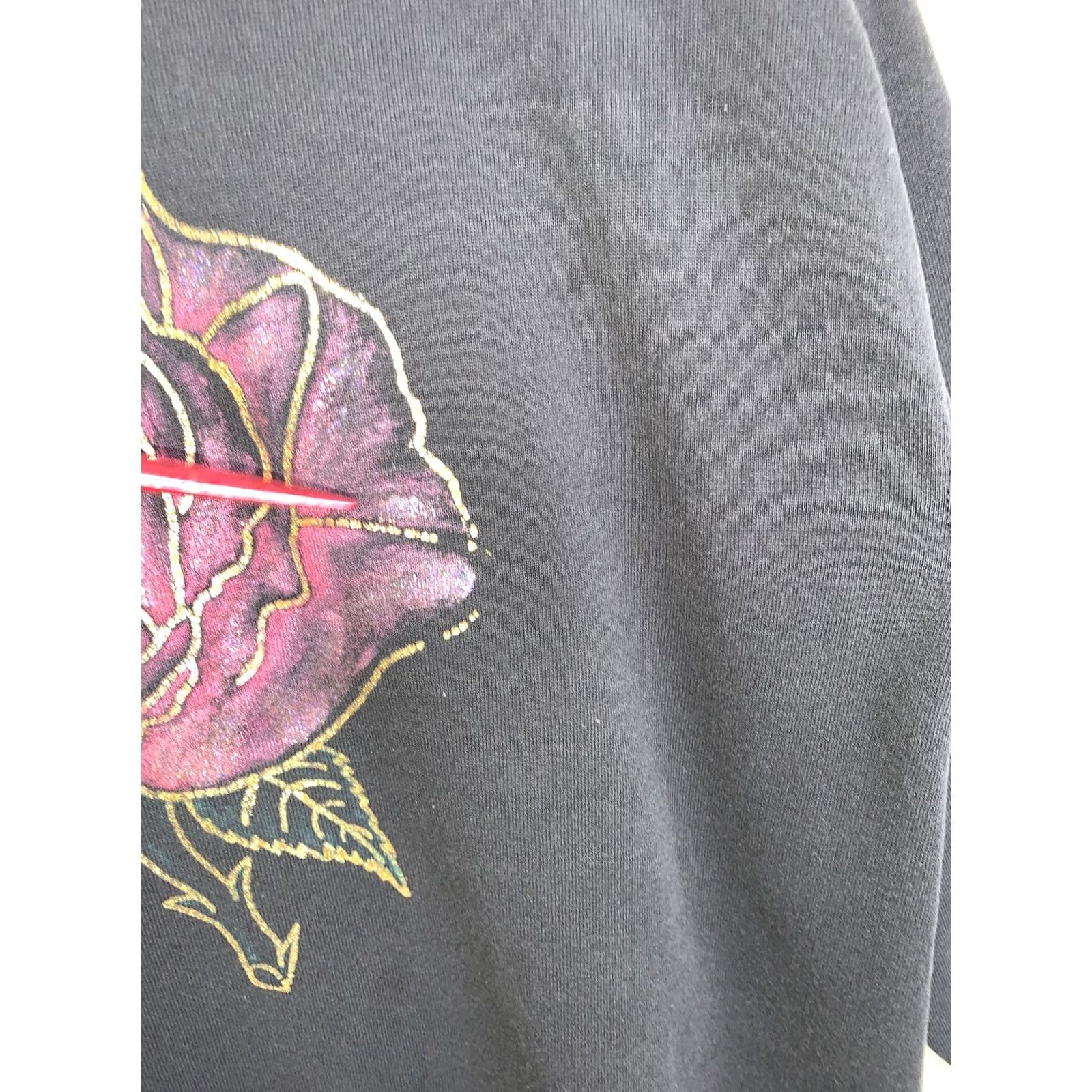 Jerzees VINTAGE Jerzees Sweatshirt 90s Gold Glitter Rise Graphic Black XL USA Made Crew Neck Pullover Unisex Adults Men Women Size XL / US 12-14 / IT 48-50 - 5 Thumbnail