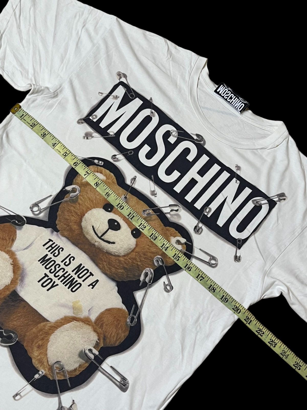 Moschino AUTHENTIC MOSCHINO SAFETY PIN TEDDY BEAR T SHIRT Size US L / EU 52-54 / 3 - 6 Thumbnail