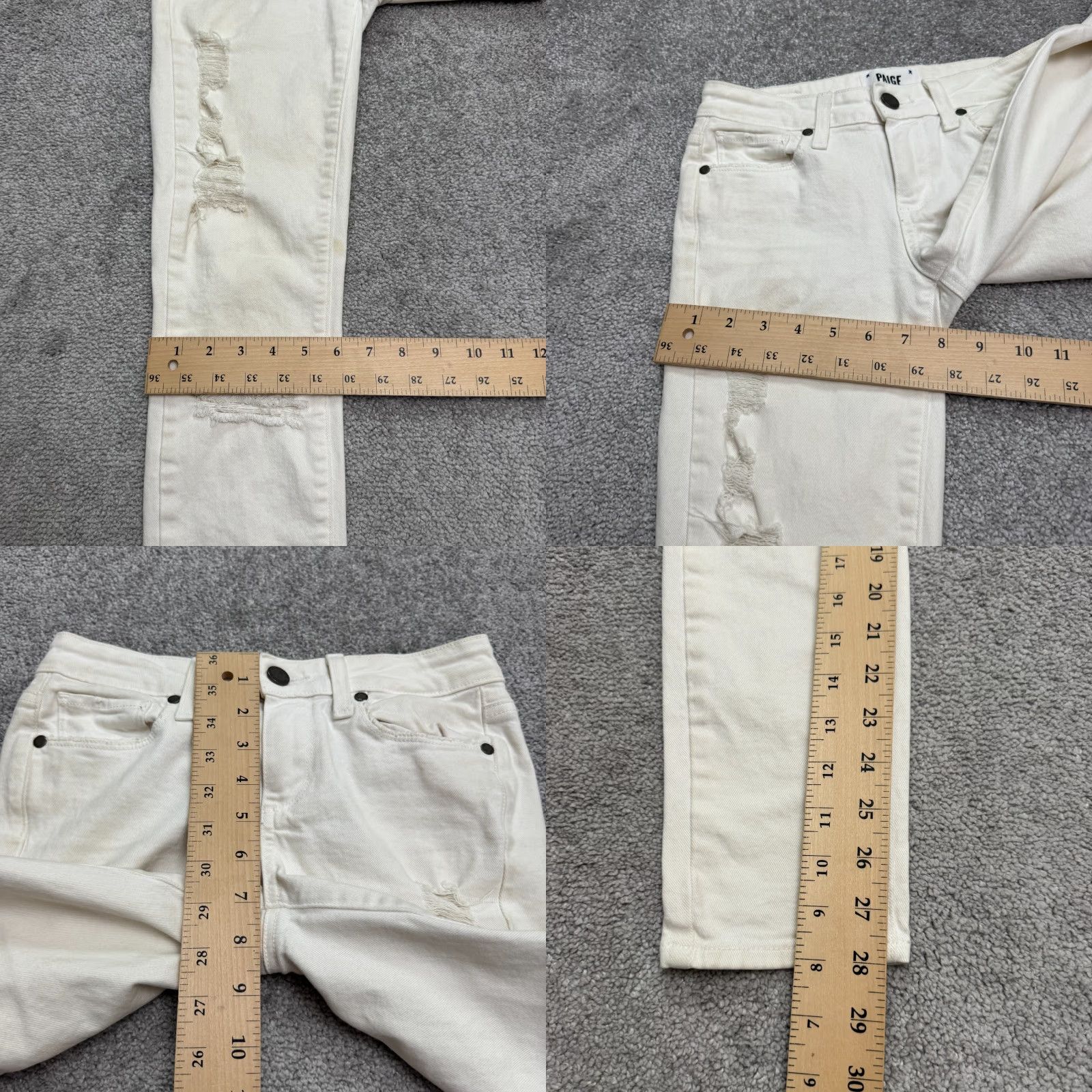 Paige Paige Verdugo Jeans Womens 24 Denim Skinny Slim Low Rise White 5-Pocket City Streetwear Modern Jeans Size 42" / US 20 - 10 Thumbnail