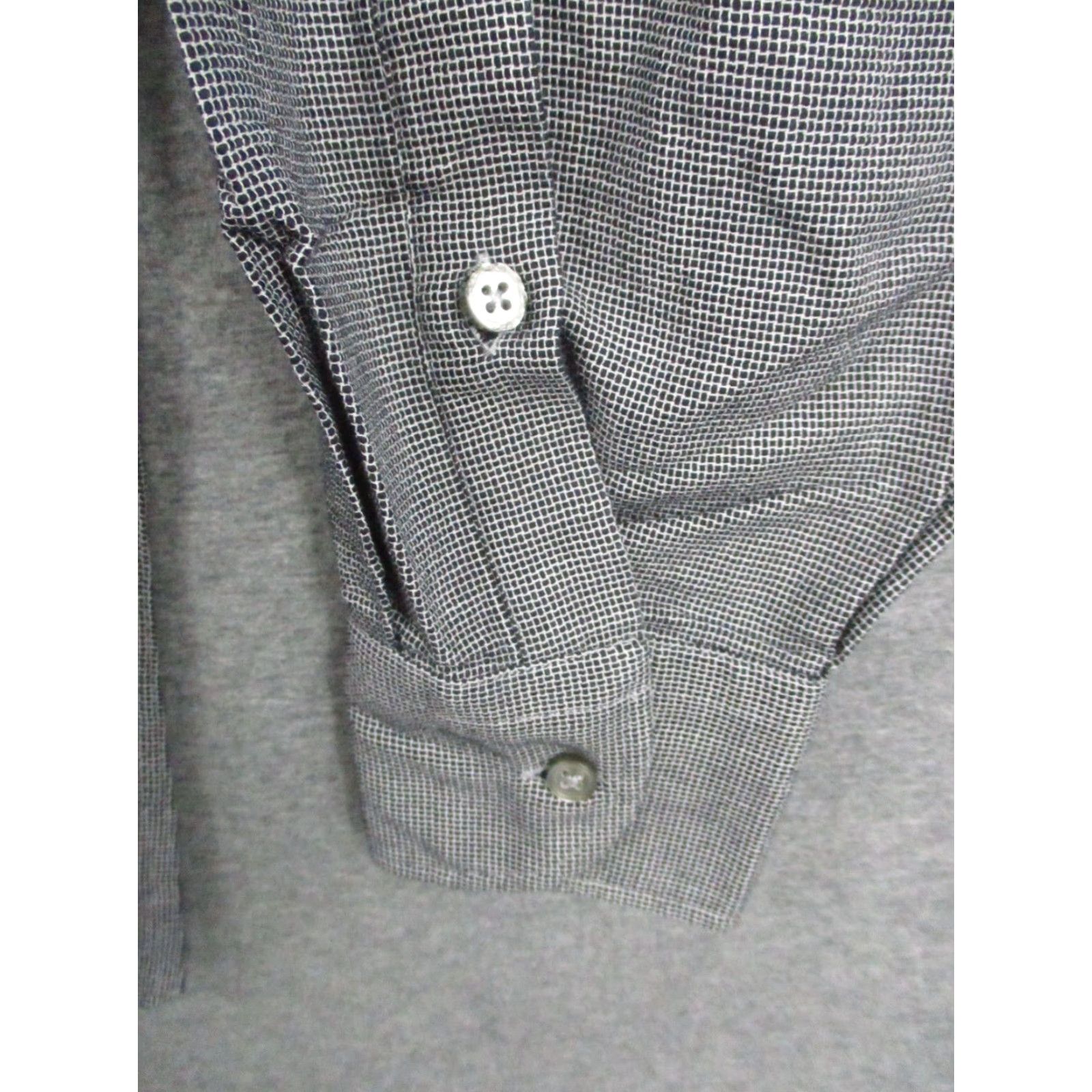 Vintage Xacus Trends Dress Shirt 16 41 Black Plaid Long Sleeve Italy Shirt Mens Regular Checkered Dress Shirt Size 42R - 7 Thumbnail