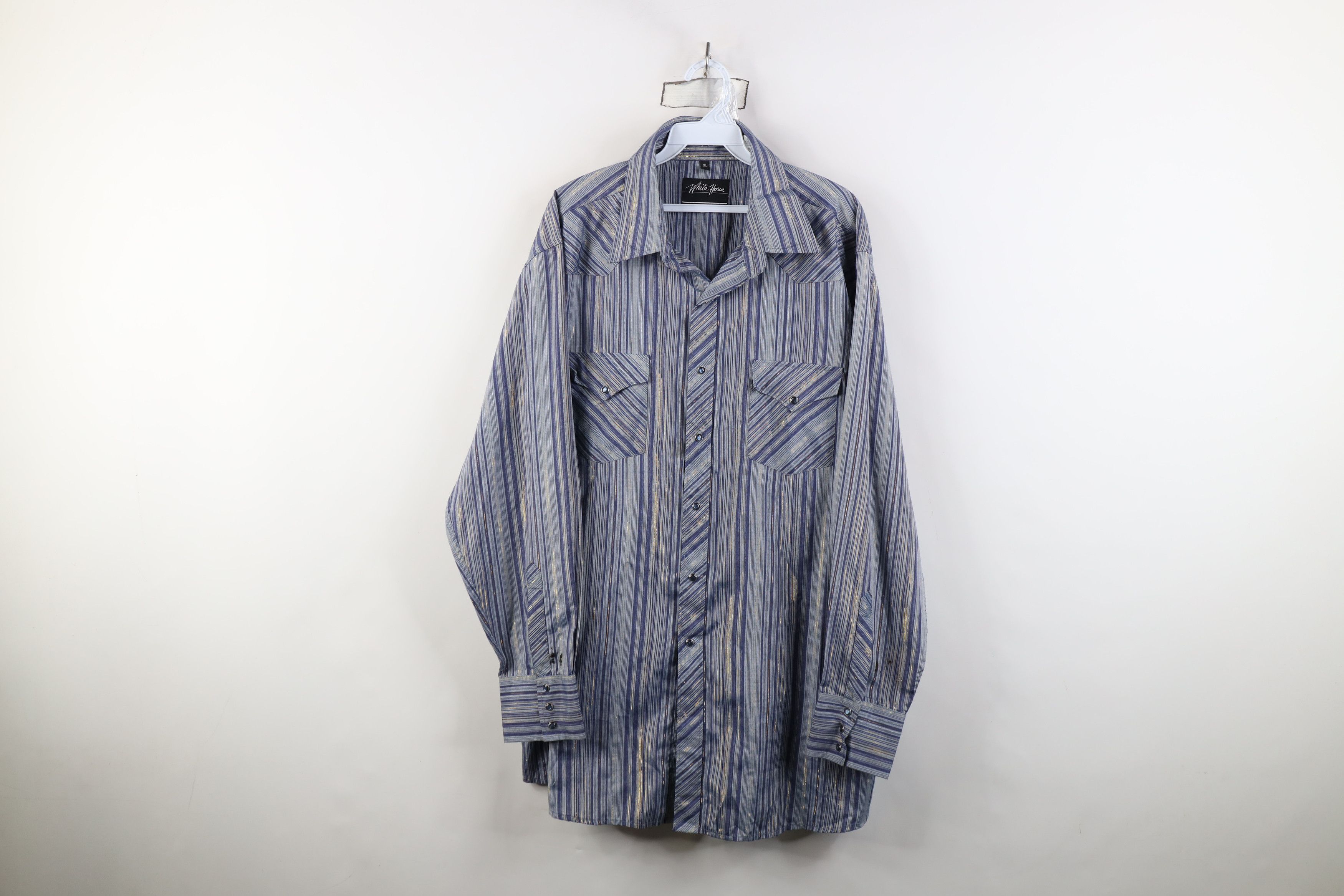 Vintage Vintage 90s Rockabilly Western Cowboy Snap Button Shirt Size US XL / EU 56 / 4 - 1 Thumbnail
