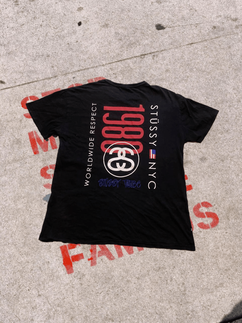 Stussy Rare Stussy Big Logo Tee T-Shirt “1980” Y2K Size US XL / EU 56 / 4 - 1 Thumbnail
