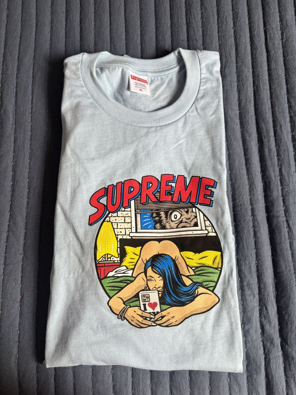 Supreme Supreme Bedroom Tee Powder Blue (SS25) Size US XL / EU 56 / 4 - 1 Preview