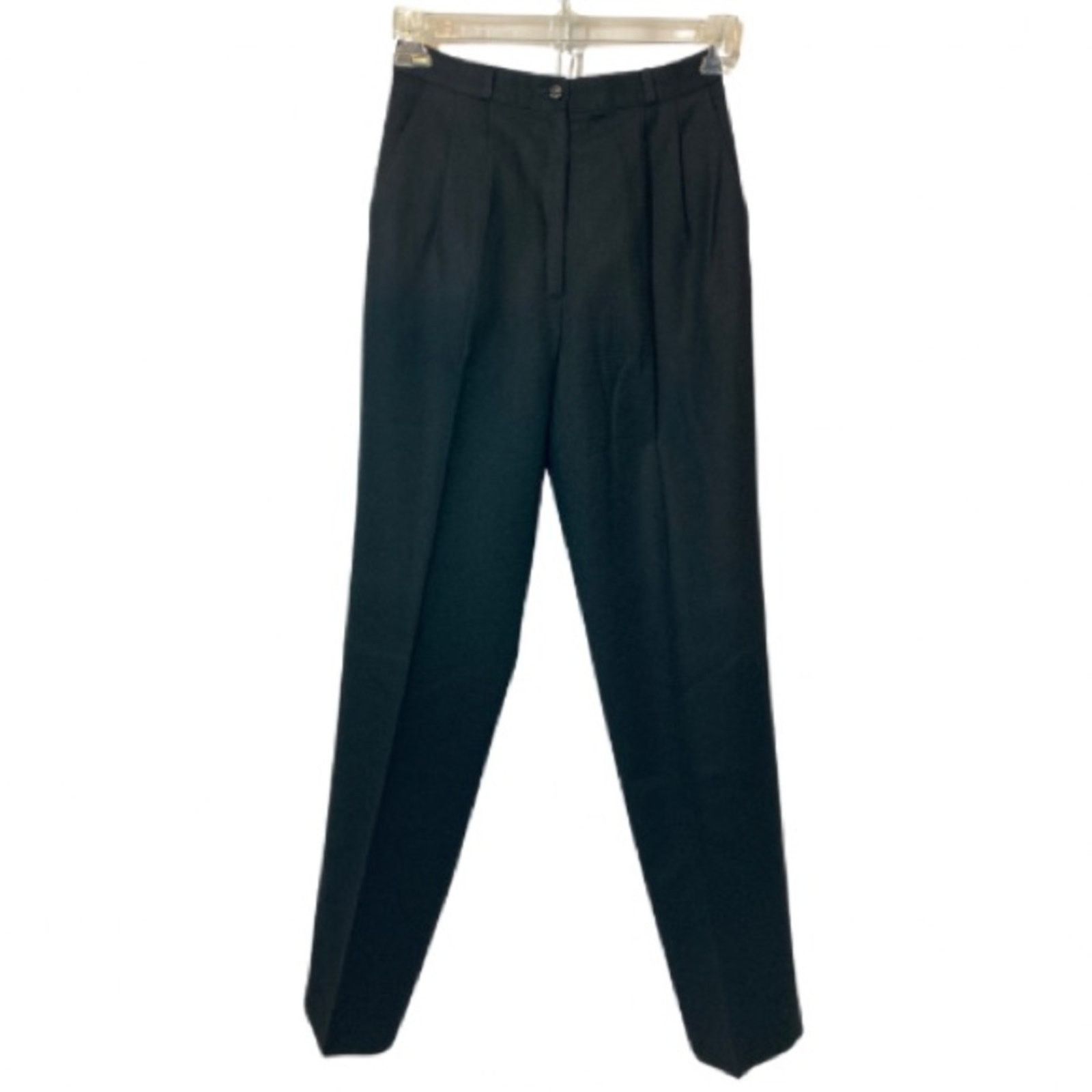 Other Vintage 80s Bassonova Wool Black Plaid High Rise Pants Size 28" / US 6 / IT 42 - 1 Thumbnail