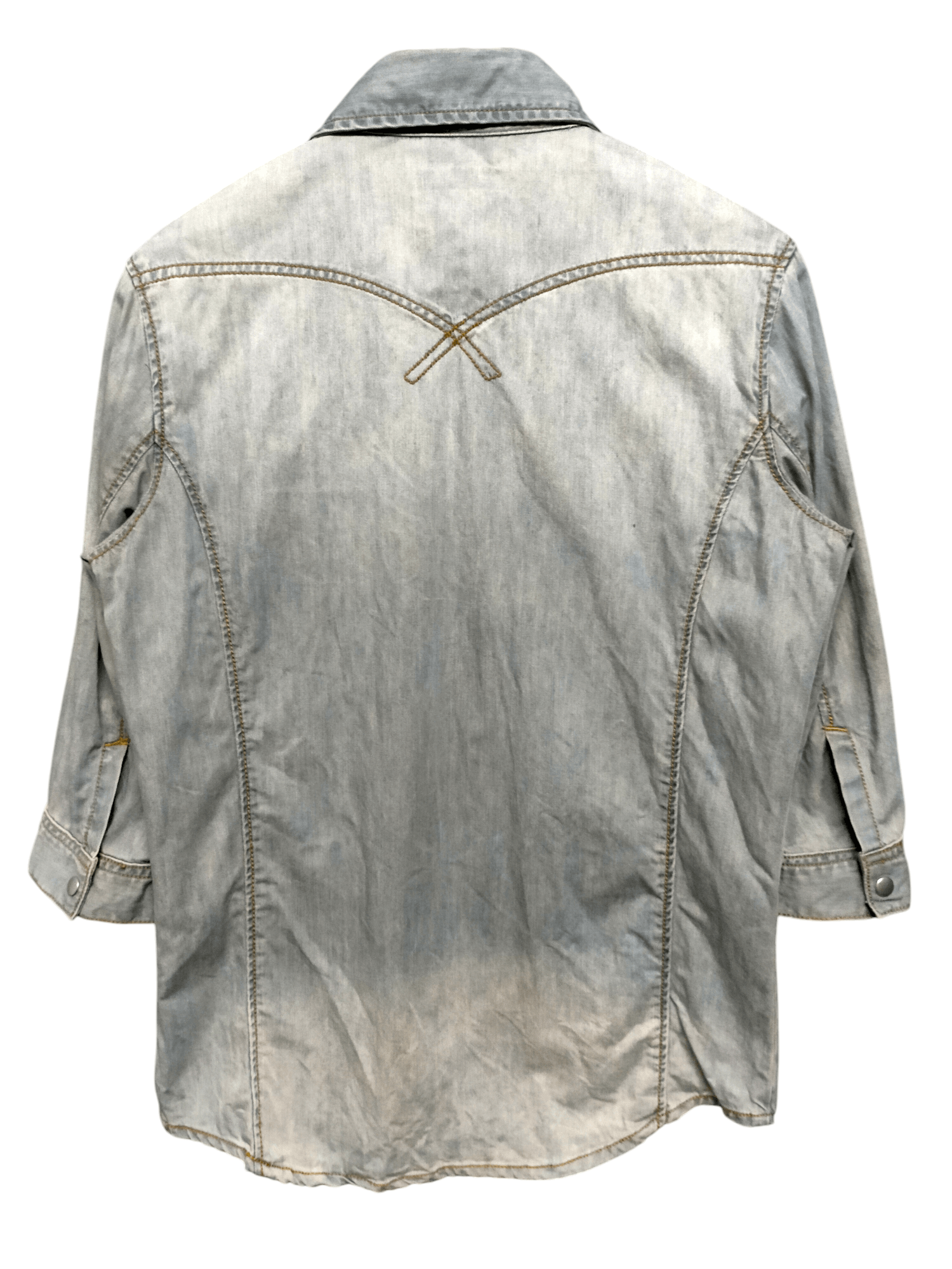 Tornado Mart Tornado Mart 3quarter Sleeve Soft Denim Jacket Size US L / EU 52-54 / 3 - 11 Thumbnail