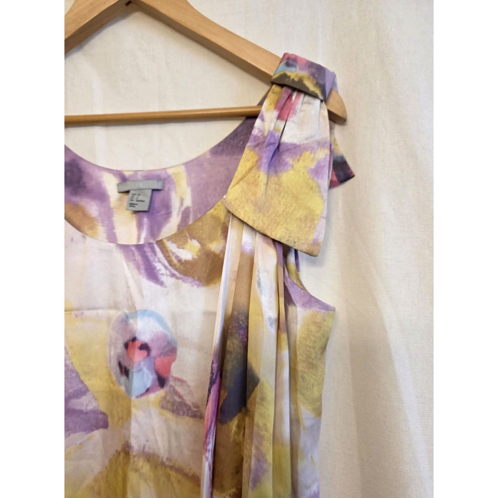 H&M H&M Dress Womens 6 Multicolor Floral Chiffon Bubble Hem Sleeveless Coquette Casual Party/Cocktail Knee Length Womens Size M / US 6-8 / IT 42-44 - 3 Thumbnail