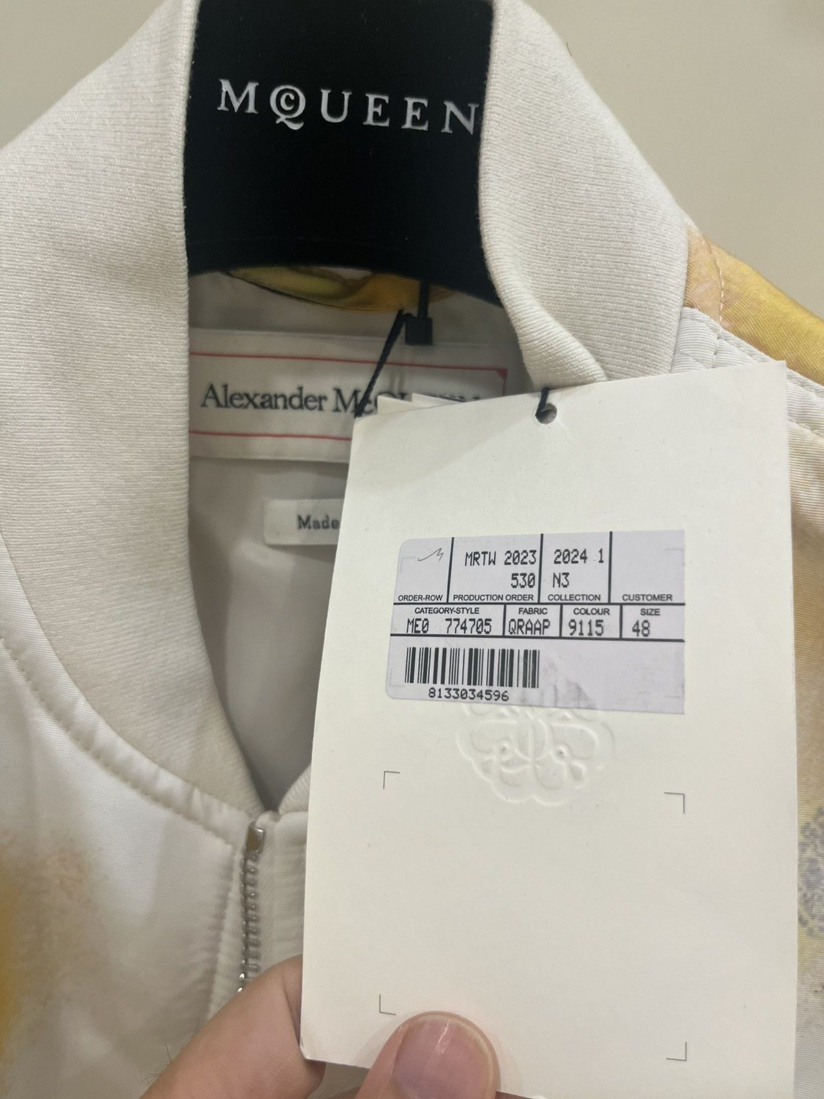 Alexander McQueen Obscured flower padded bomber jacket size 48 Size US M / EU 48-50 / 2 - 7 Thumbnail