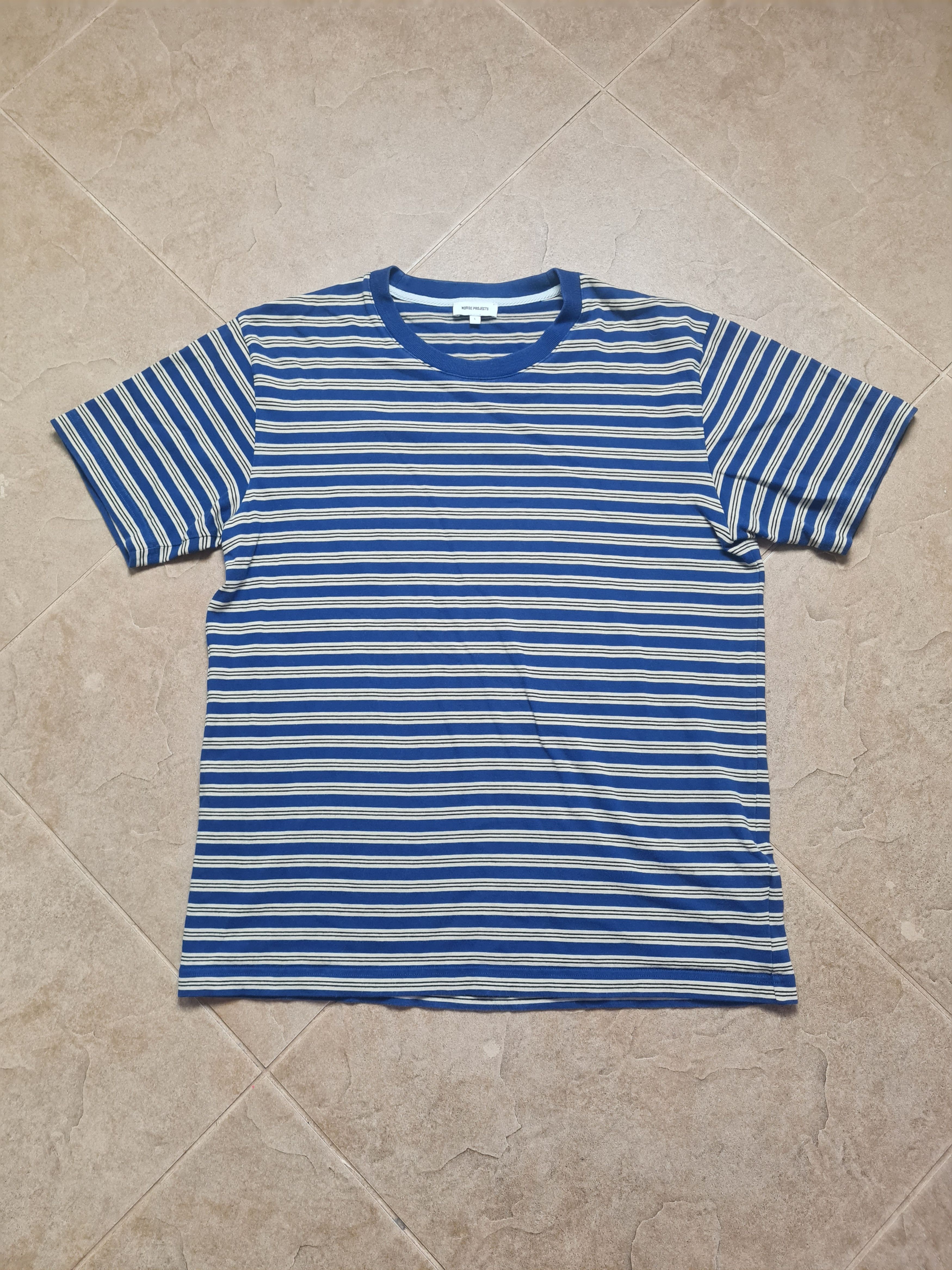 Norse Projects T-SHIRT Norse Projects Johannes Nautical Stripe Oranic Sz L Size US L / EU 52-54 / 3 - 9 Thumbnail