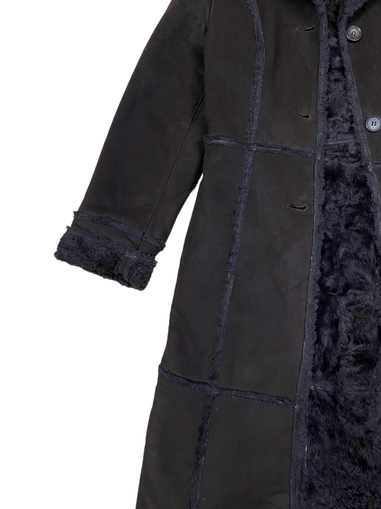 Japanese Brand × Vintage Vintage Fur Long Coat Dark Brown Size US S / EU 44-46 / 1 - 7 Thumbnail