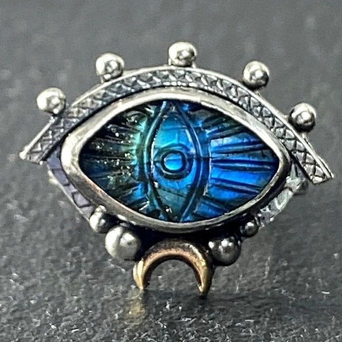 Jewelry Eye Vintage Jewelry Rings Open Size Chrome Ring (Size 7-13) Size ONE SIZE - 2 Thumbnail