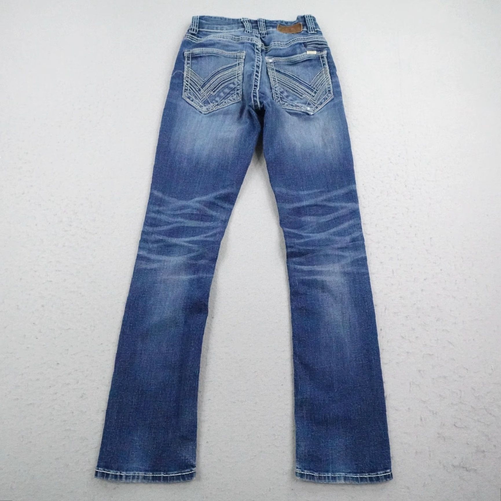 Buckle Black Buck le Black Jeans Womens 27R Blue Denim Straight Leg Slim Fit No 3 Stretch BKE Size 27" / US 4 / IT 40 - 4 Thumbnail