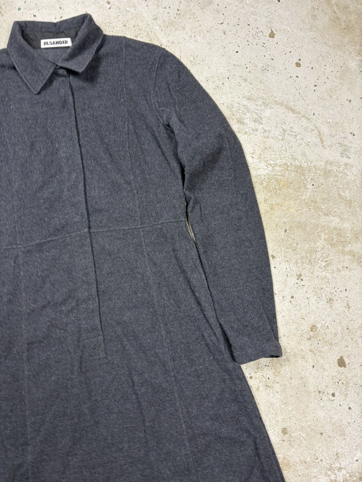 Jil Sander Jil Sander Virgin Wool Blend Black/Gray Long Sleeve Dress Size XS / US 0-2 / IT 36-38 - 7 Thumbnail